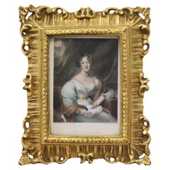 Early 19th Century Coloured Mezzotint of Lady Carrington