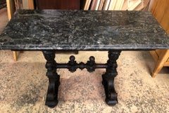 Early 19th Century Console Black Marble Table Walnut