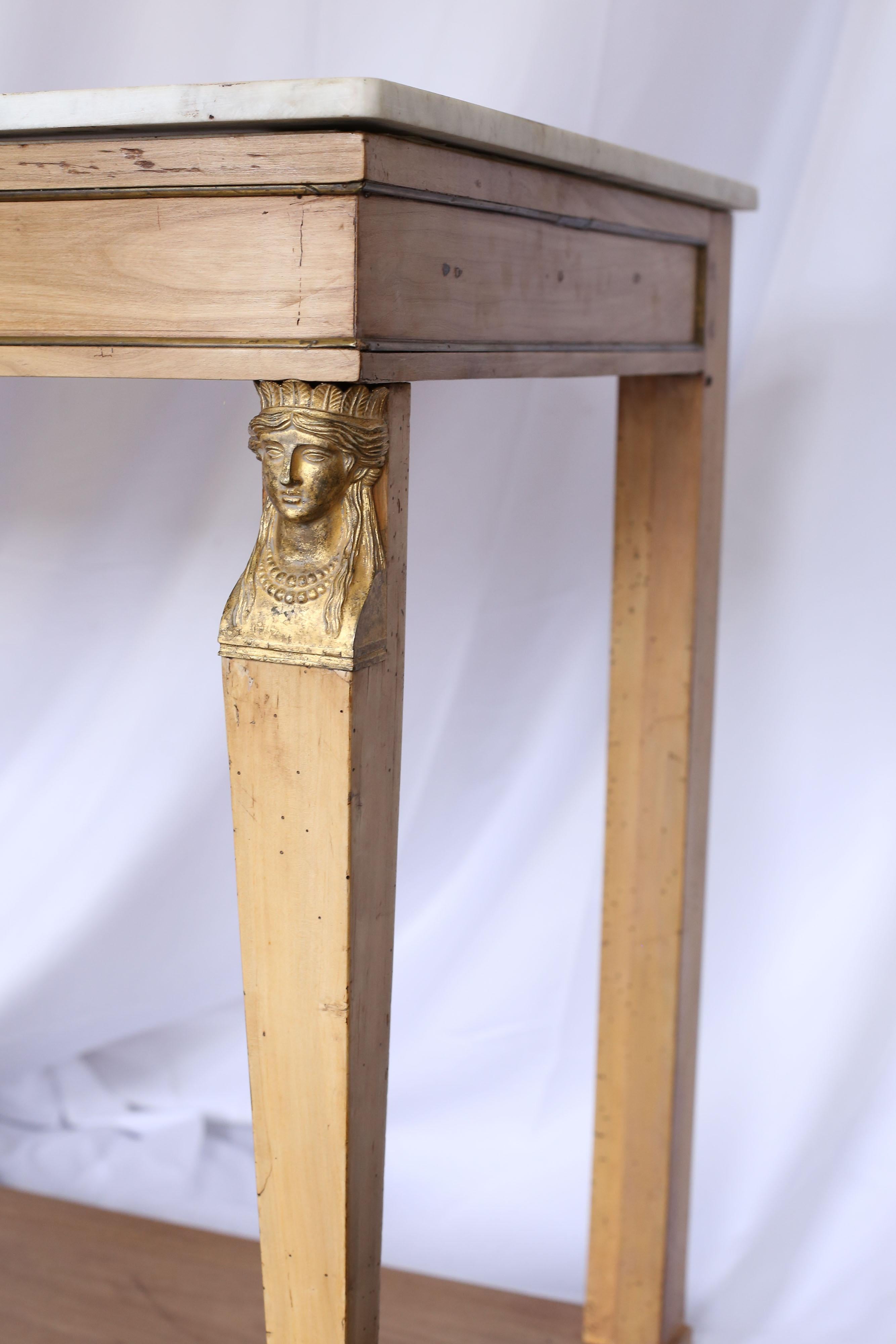 Early 19th Century Console Table‏ with Marble Top 4
