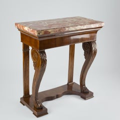 Early 19th Century Console with Incarnat Turquin Marble