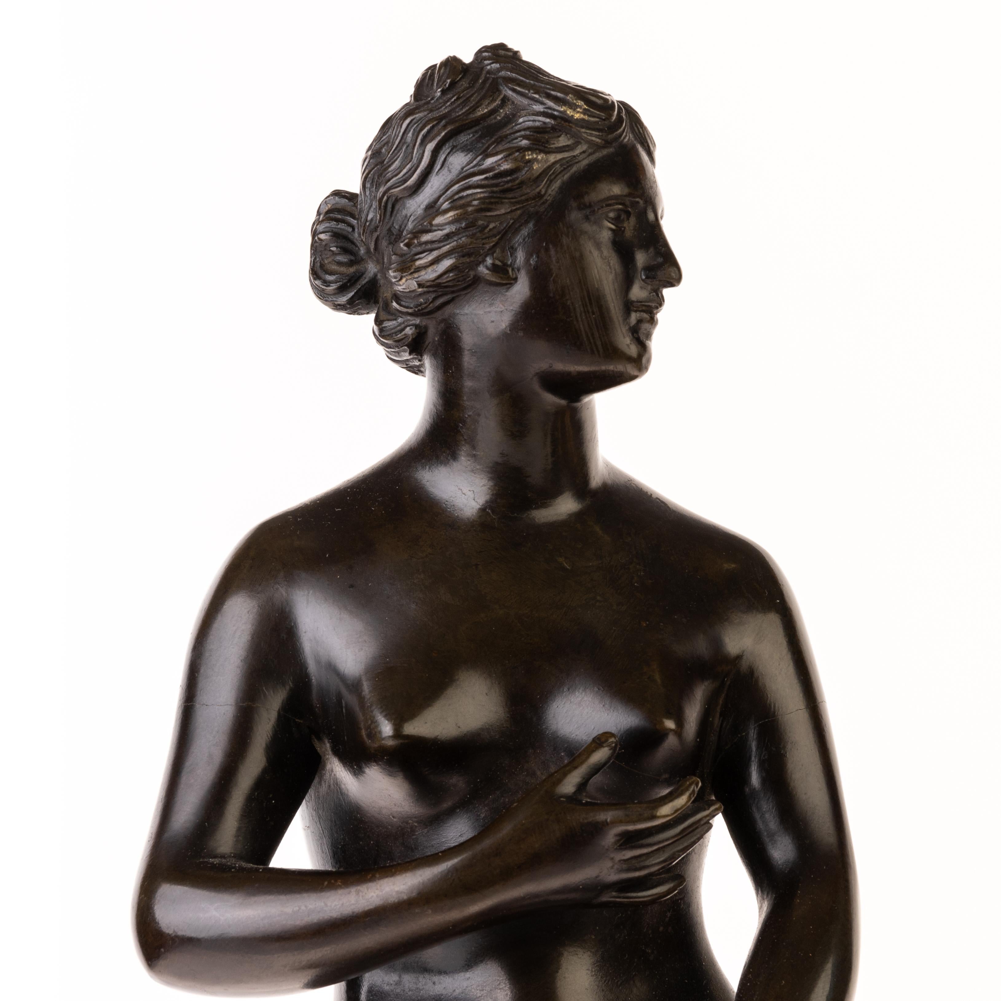 Early 19th Century Continental Grand Tour Bronze Sculpture of Venus de' Medici For Sale 10