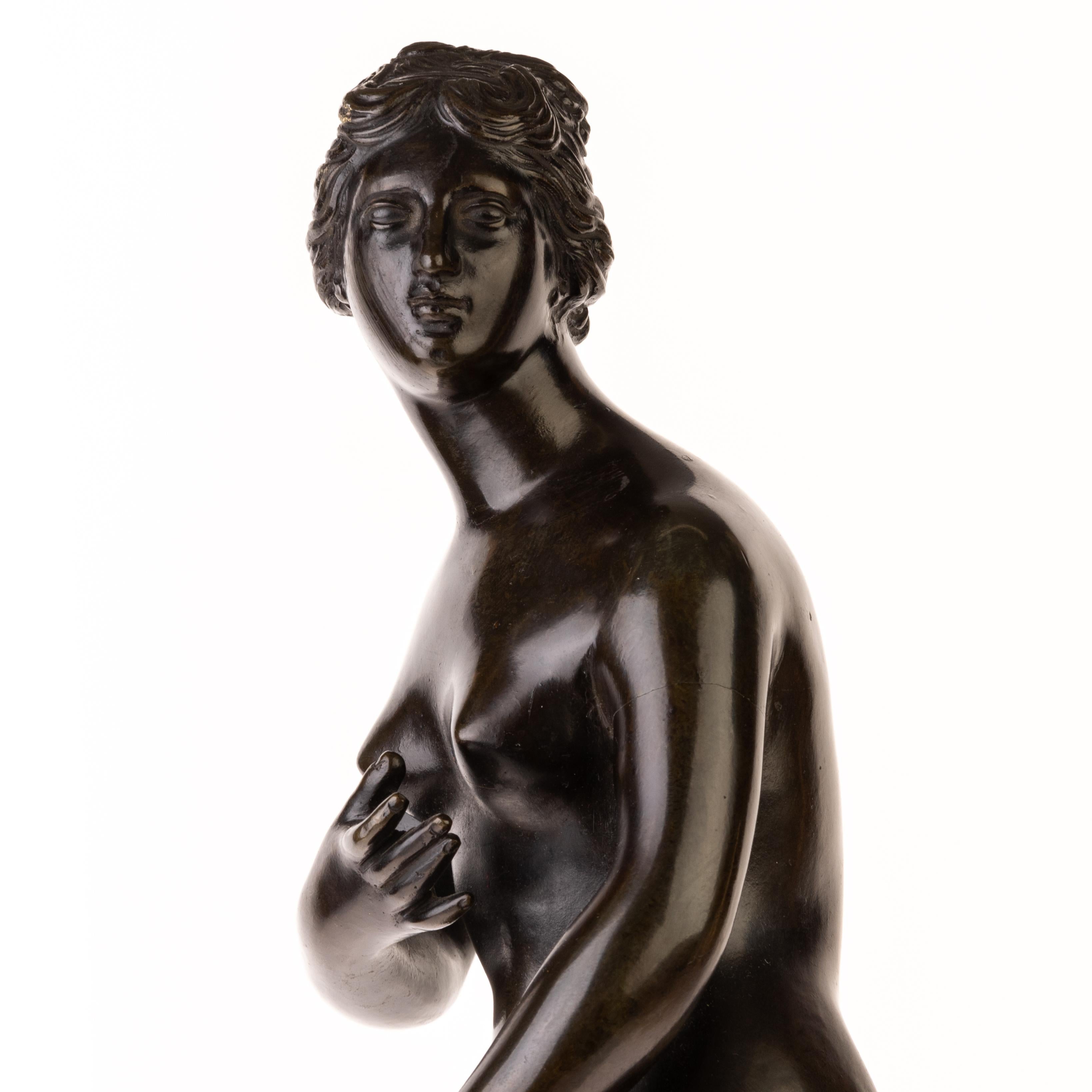 Early 19th Century Continental Grand Tour Bronze Sculpture of Venus de' Medici For Sale 11