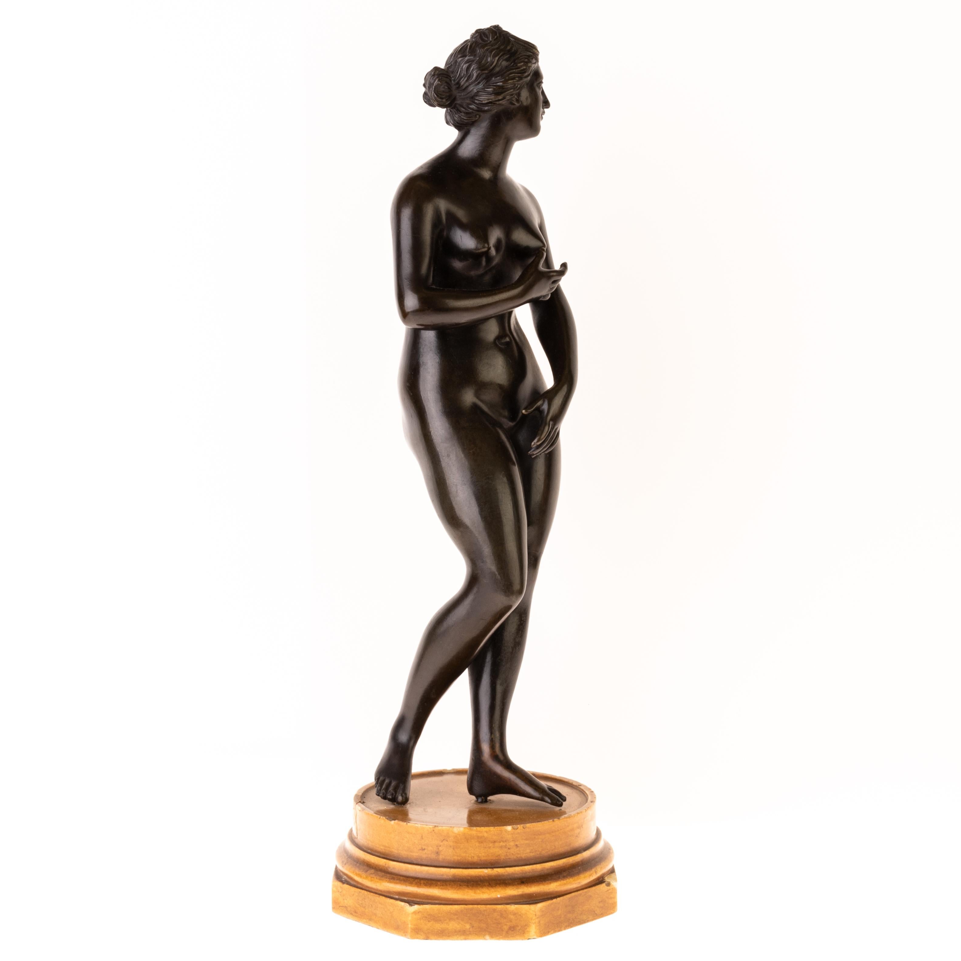 Early 19th Century Continental Grand Tour Bronze Sculpture of Venus de' Medici For Sale 2