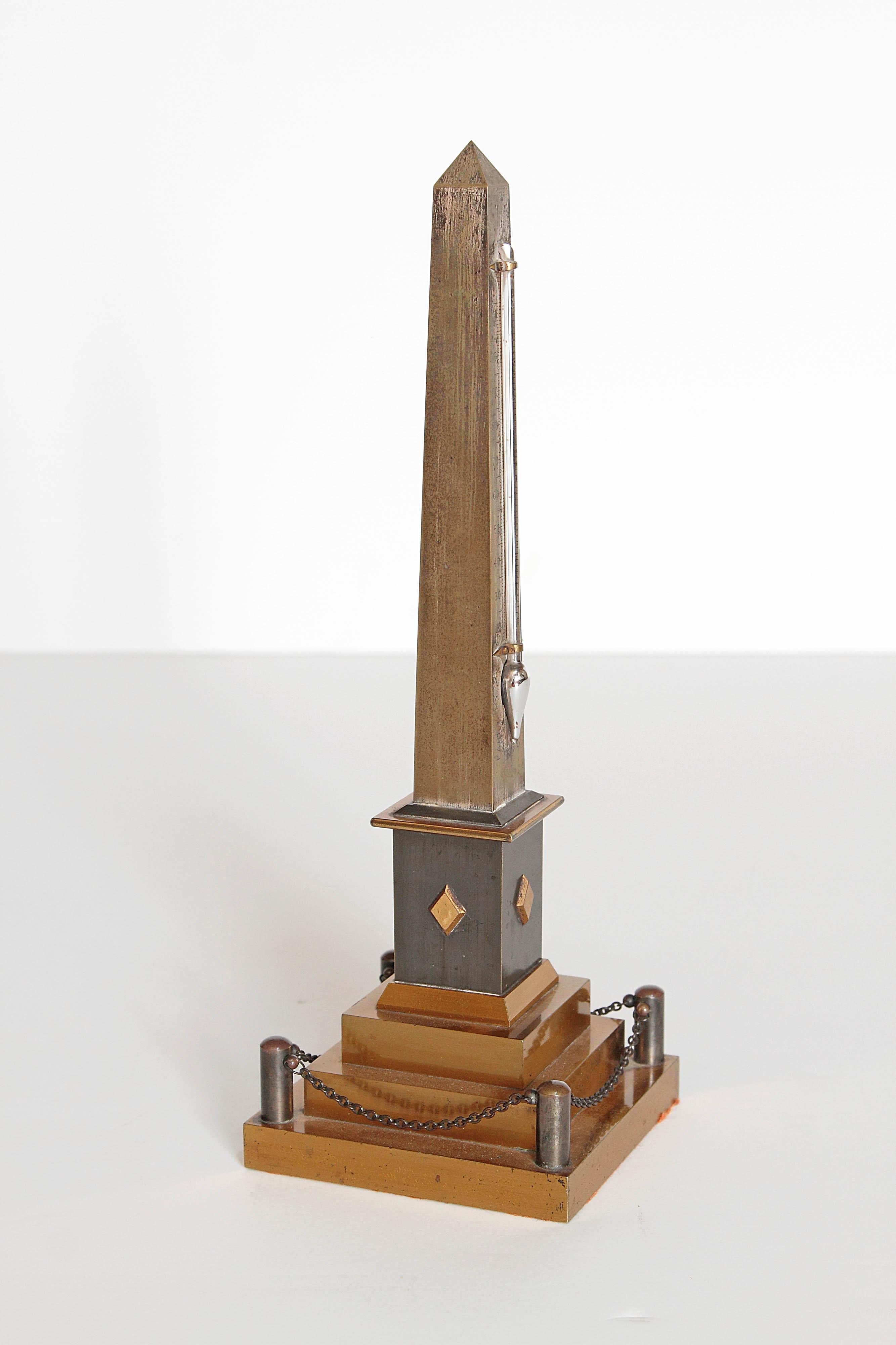 Kontinentales Grand Tour-Obelisk-thermometer aus dem frühen 19. Jahrhundert 2