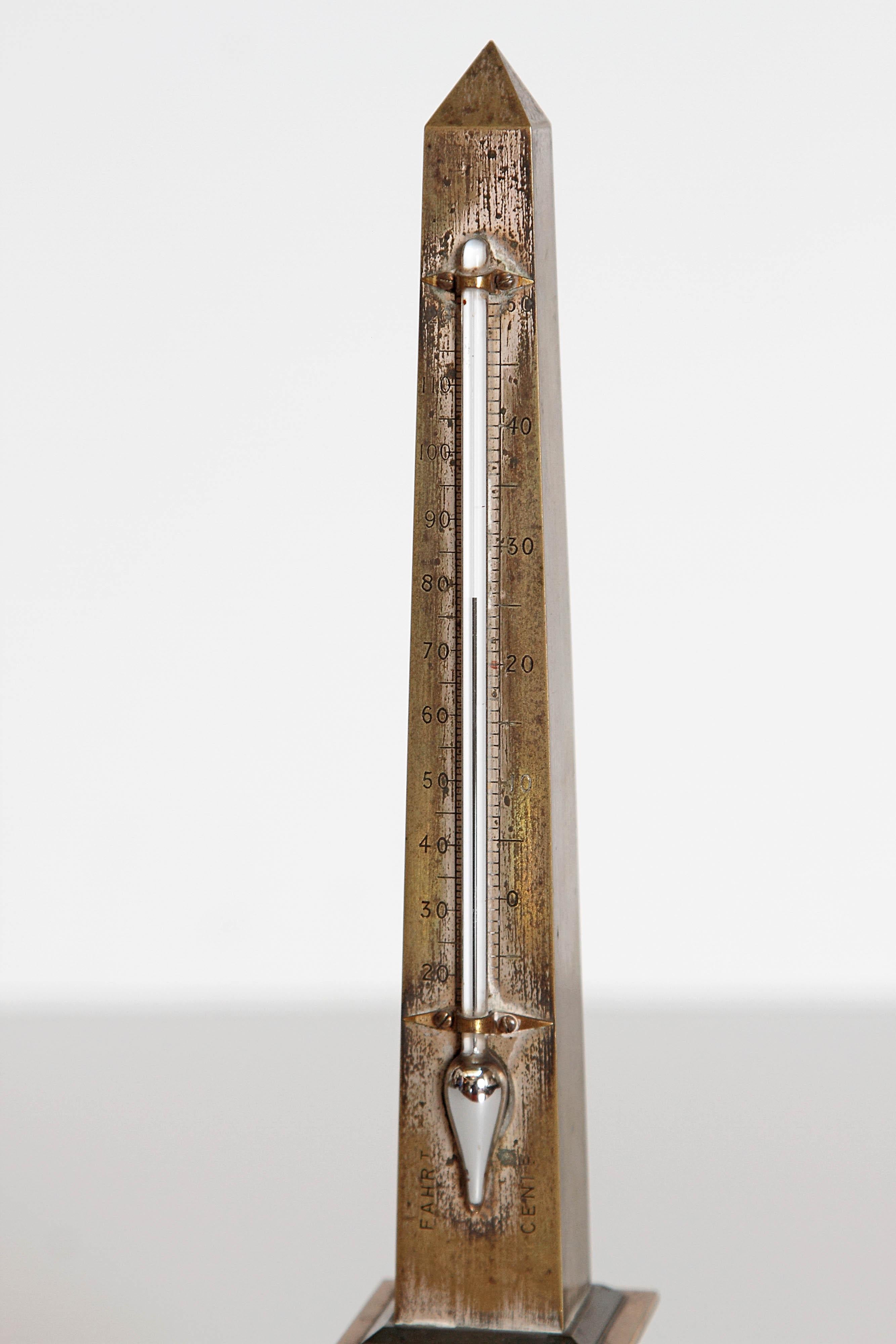 Kontinentales Grand Tour-Obelisk-thermometer aus dem frühen 19. Jahrhundert 4
