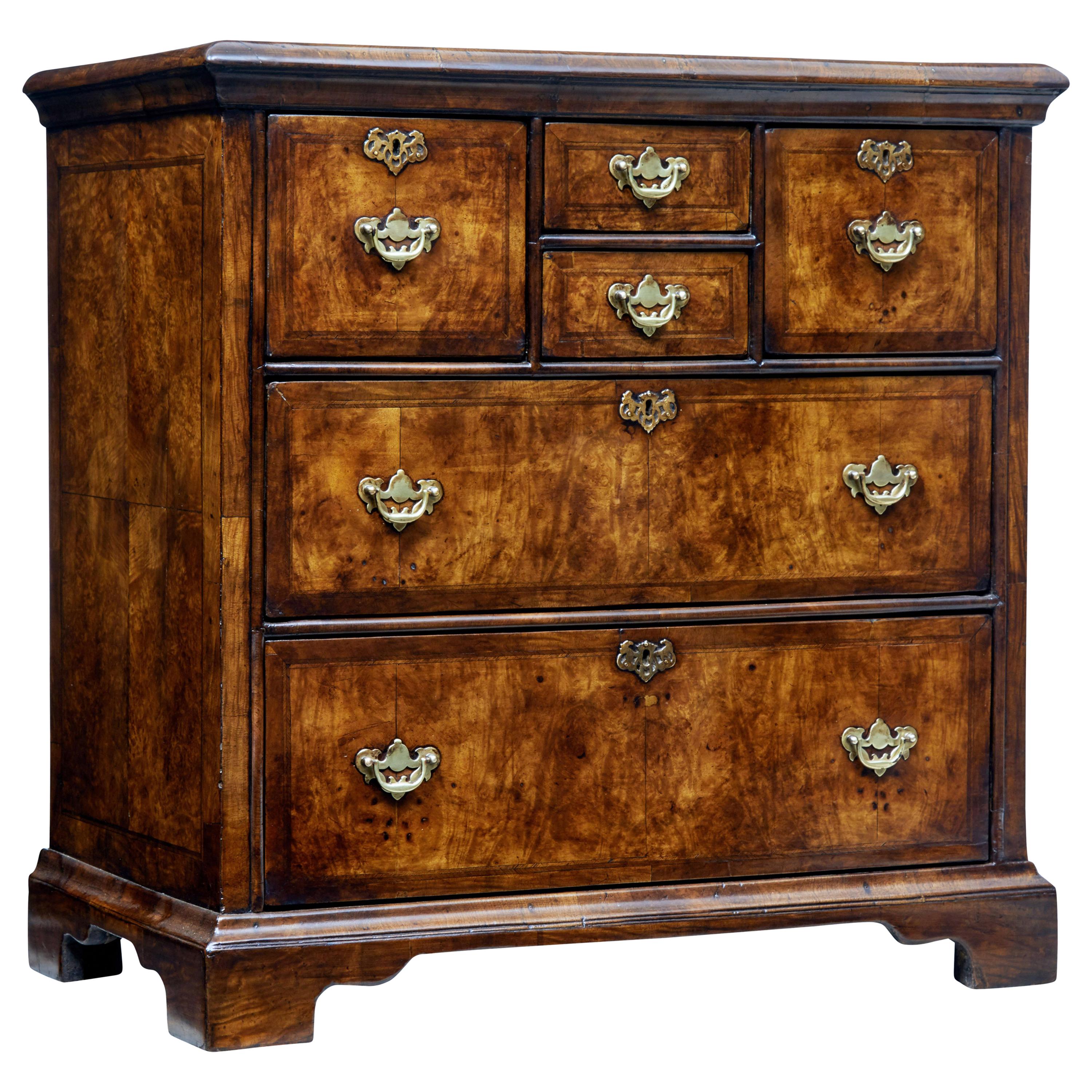 Early 19th Century Continental Walnut Chest of Drawers