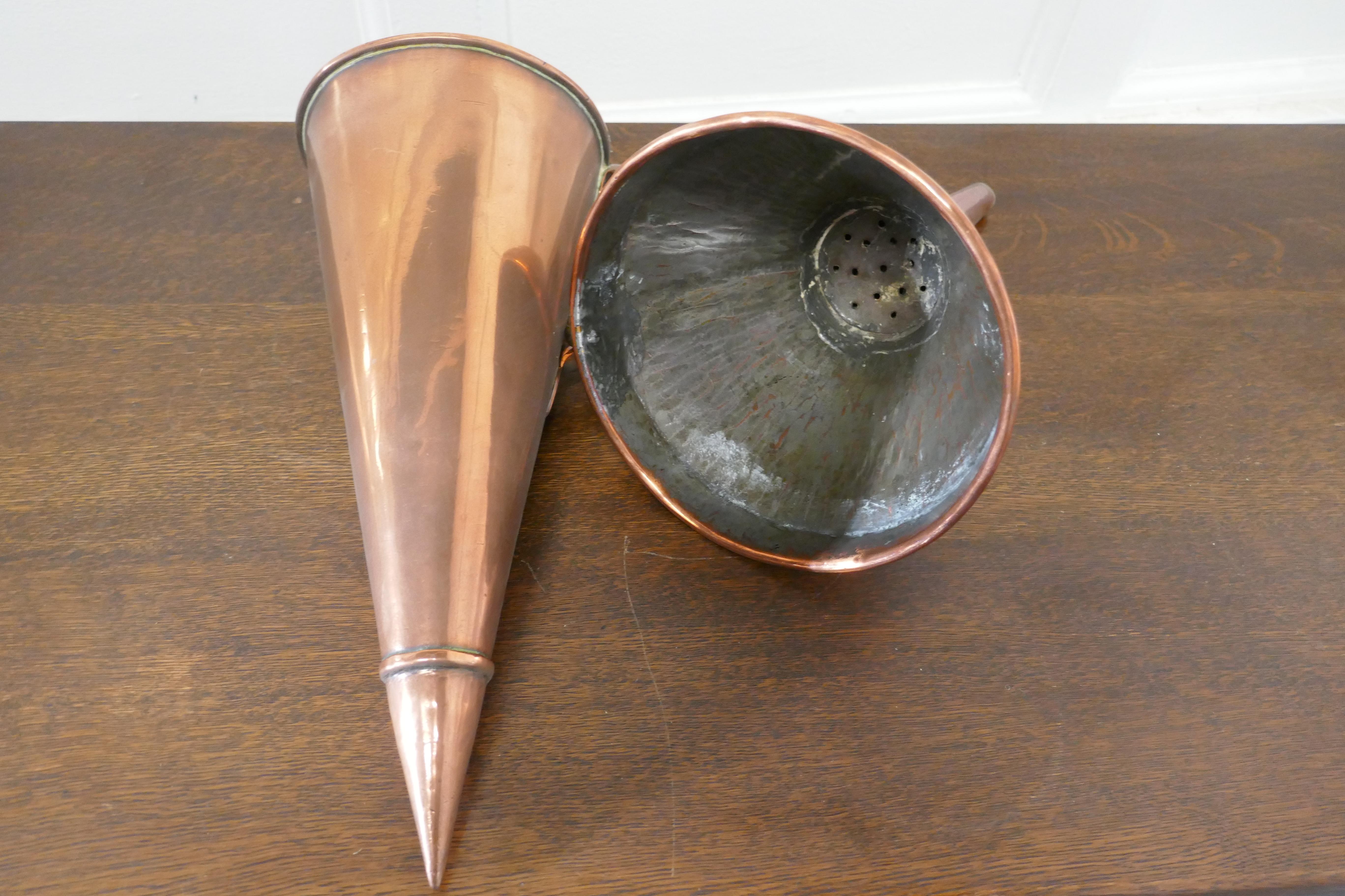Georgian Early 19th Century Copper Ale Muller and Wine Funnel, Set For Sale