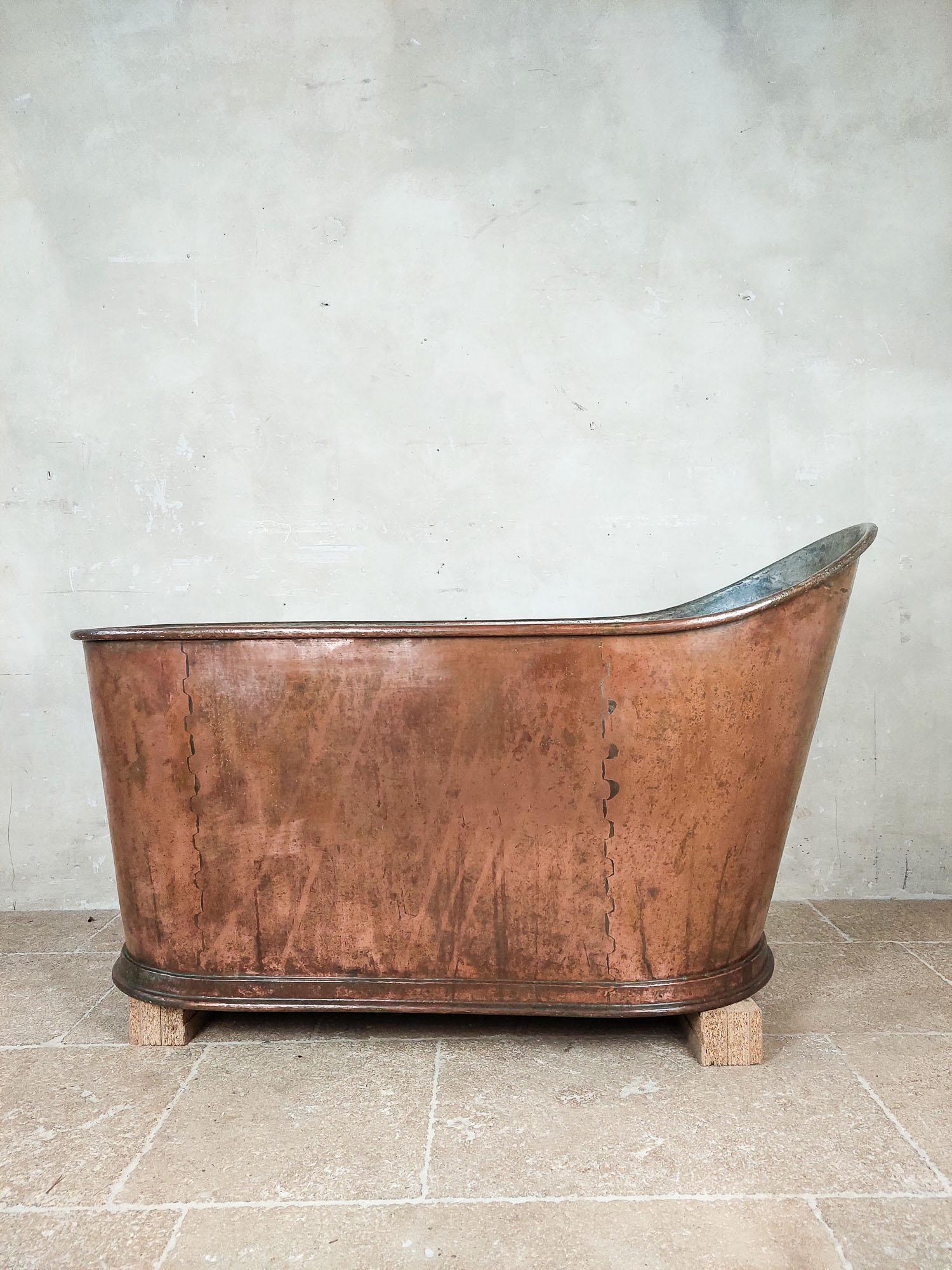 antique copper bathtub