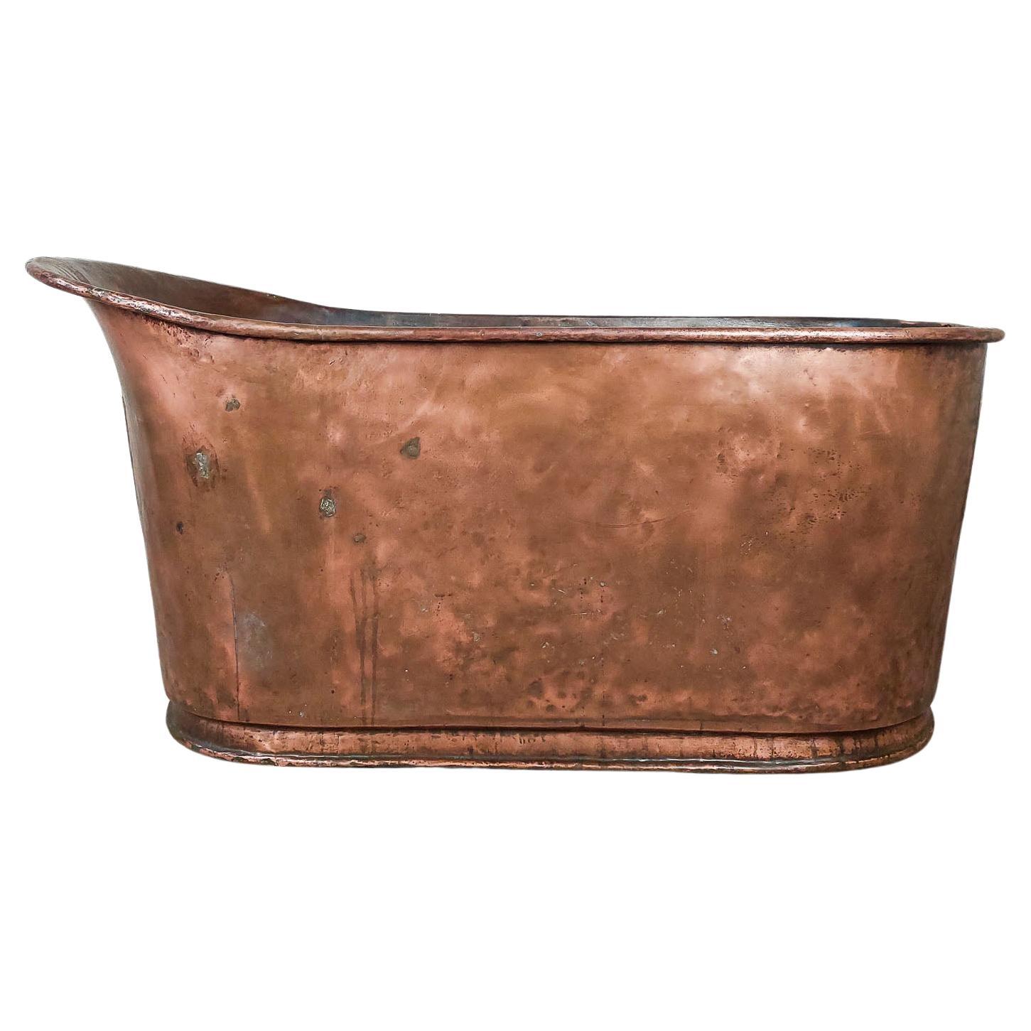 Baignoire en cuivre du début du 19e siècle en vente
