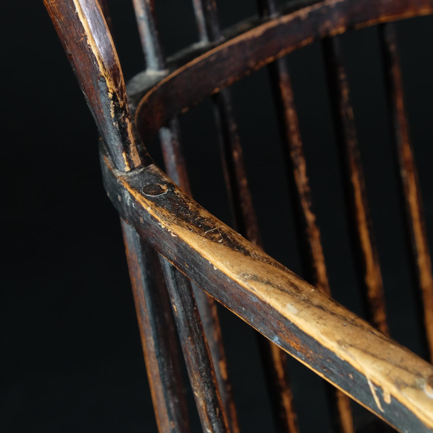 Early 19th Century Cornish English West Country Windsor Stick Chair, Farmhouse For Sale 7