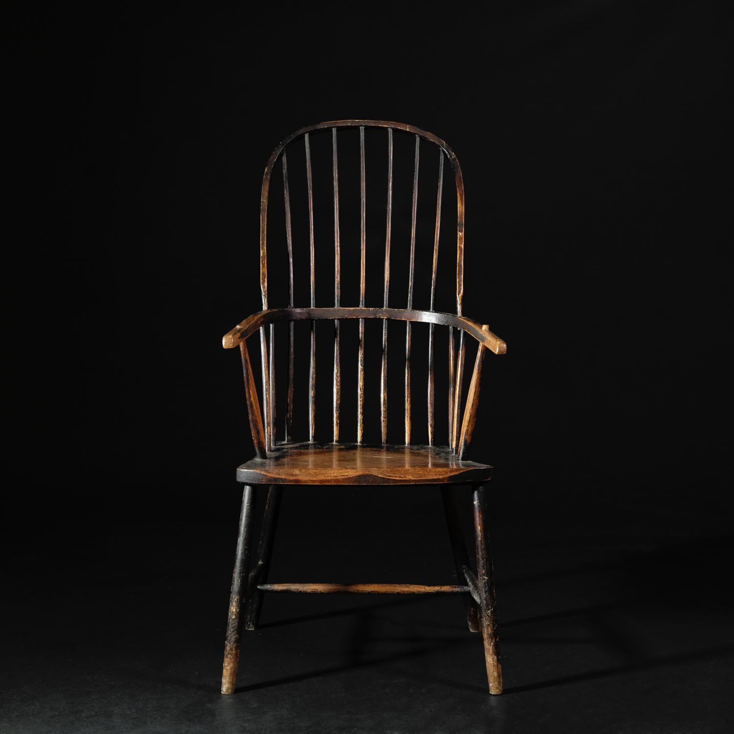 Cornish English West Country Windsor Stick-Stuhl, Bauernhaus, frühes 19. Jahrhundert (Land) im Angebot