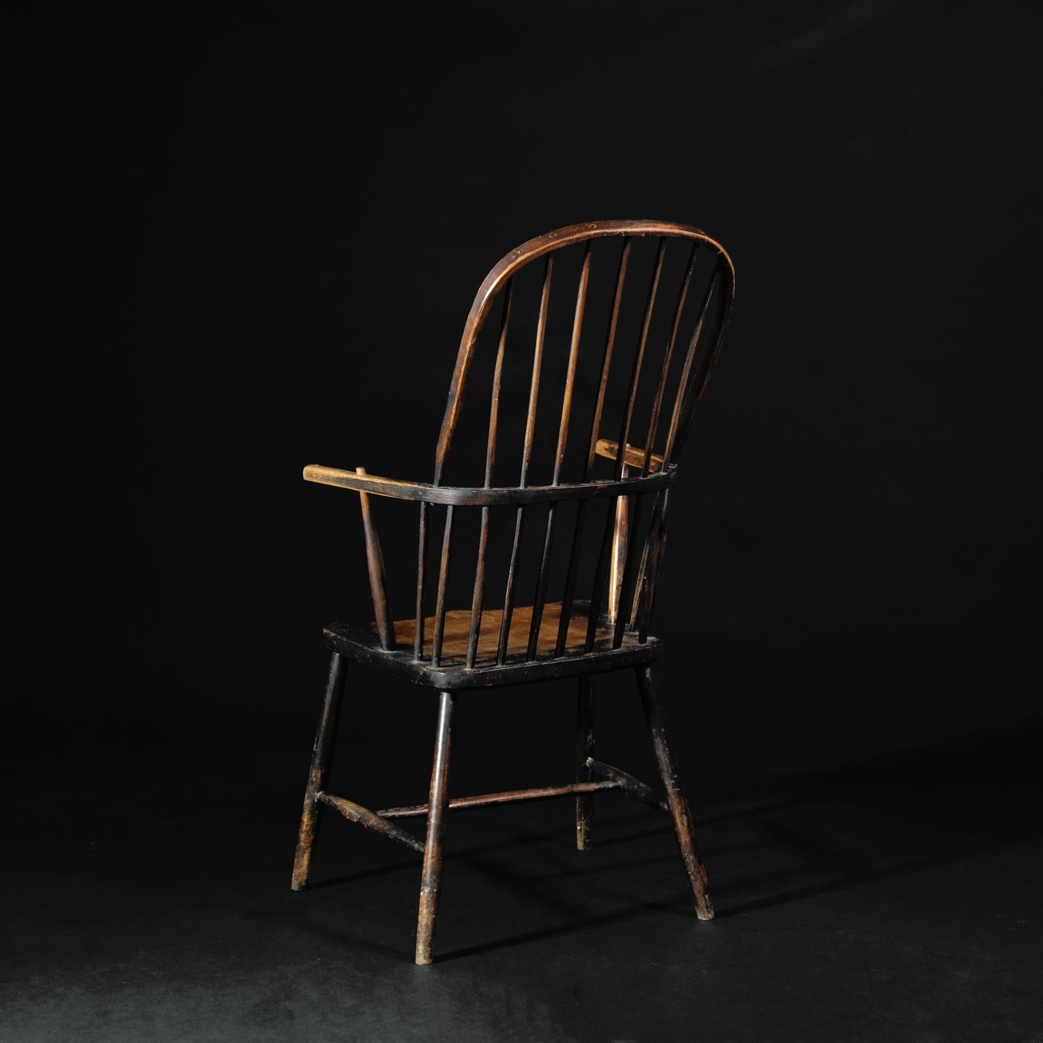 Ash Early 19th Century Cornish English West Country Windsor Stick Chair, Farmhouse For Sale