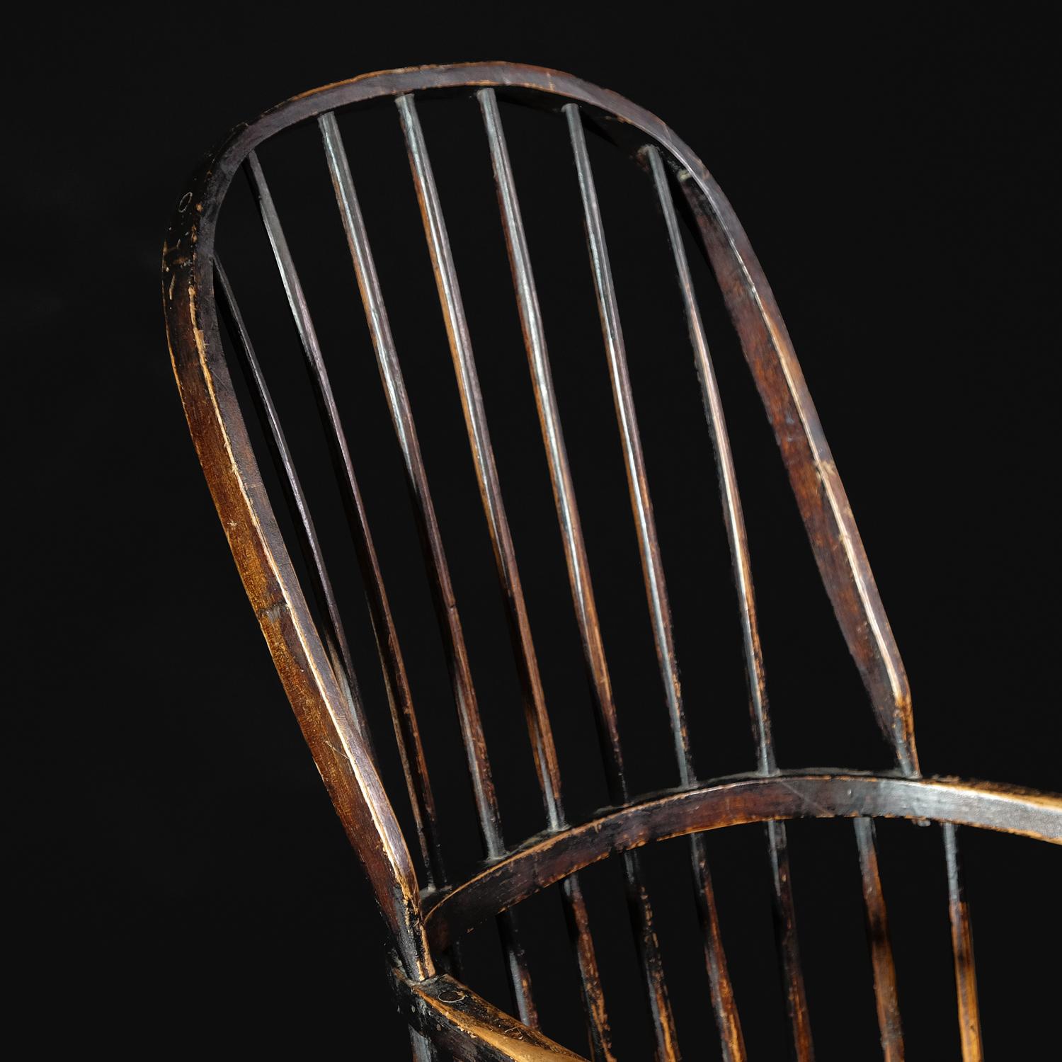 Early 19th Century Cornish English West Country Windsor Stick Chair, Farmhouse For Sale 5