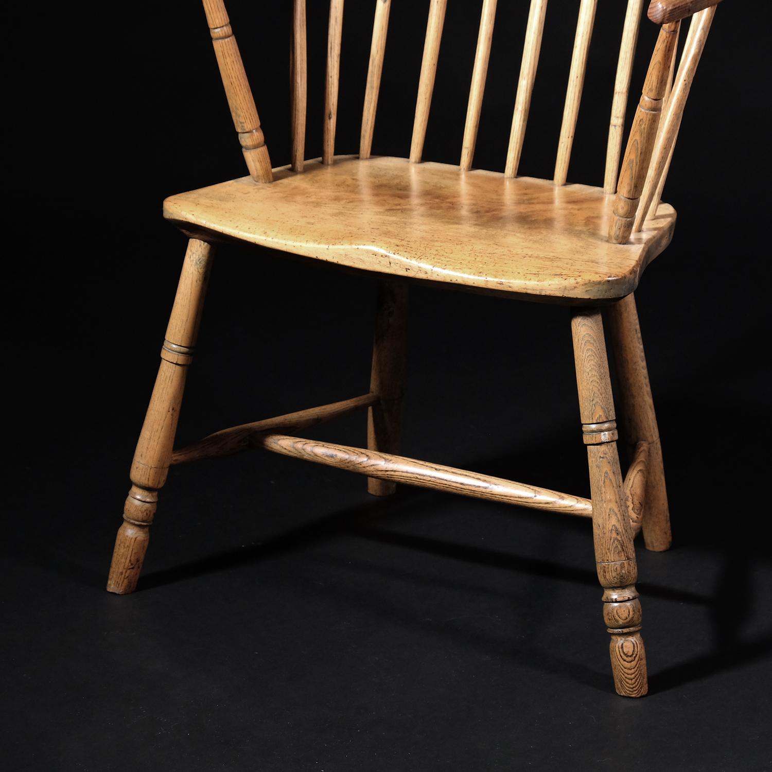 Early 19th Century Cornish Windsor Chair, English, West Country, Sycamore 1