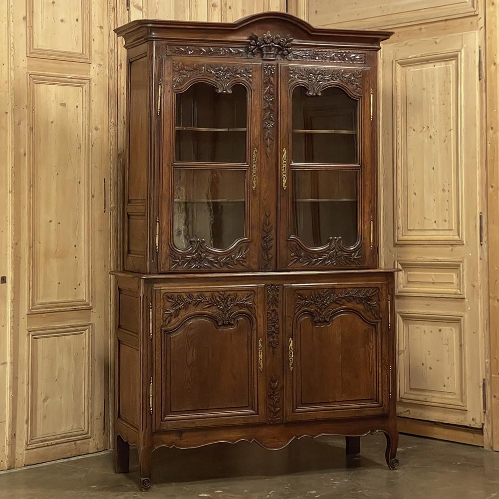 Early 19th Century Country French Bookcase ~ China Buffet from Normandie is a timeless example of the amazing talents of provincial artisans that created their own regional looks over the course of centuries perfecting their cabinetmaking skills. 