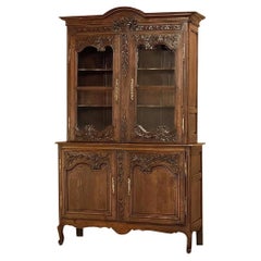 Vintage Early 19th Century Country French Bookcase ~ China Buffet from Normandie