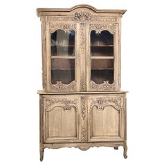Libreria francese di campagna dell'inizio del XIX secolo ~ Buffet di porcellane della Normandia