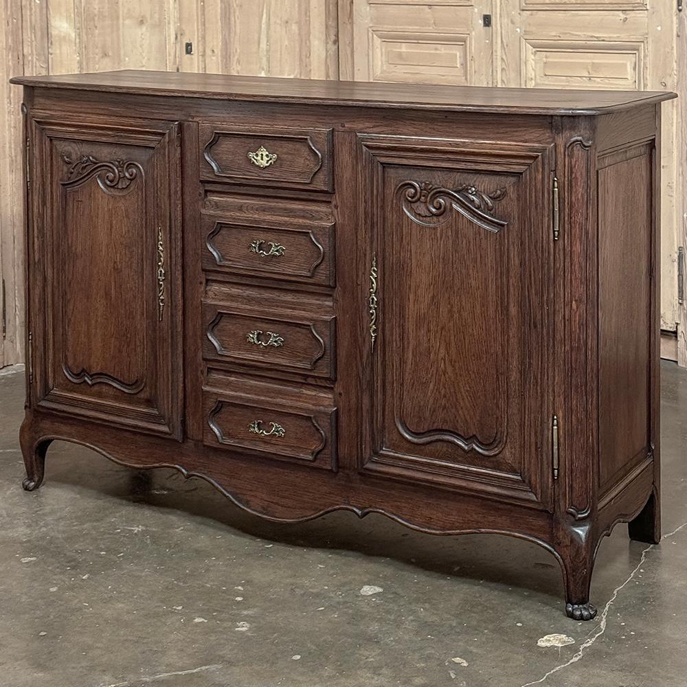 Hand-Carved Early 19th Century Country French Buffet ~ Sideboard For Sale