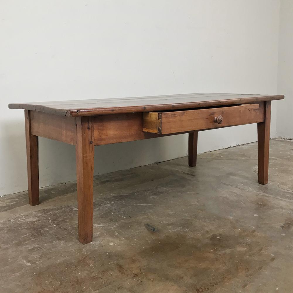 Rustic Early 19th Century Country French Fruitwood Coffee Table