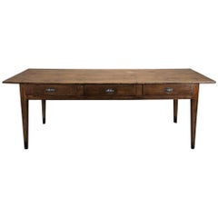 Early 19th Century Country French Pine Farm Table - Desk