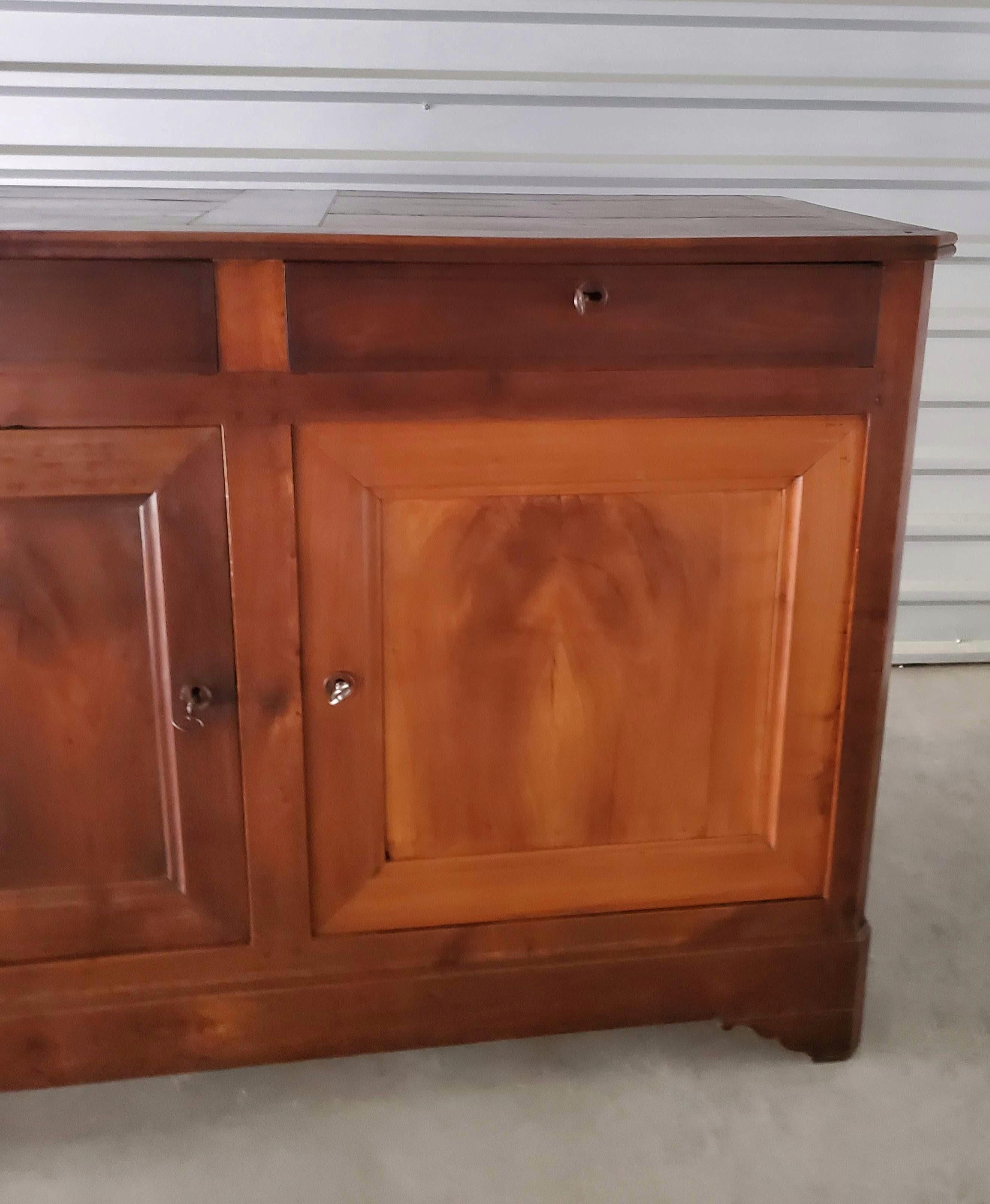 Antique Country French Provincial Farmhouse Louis Philippe Buffet 2