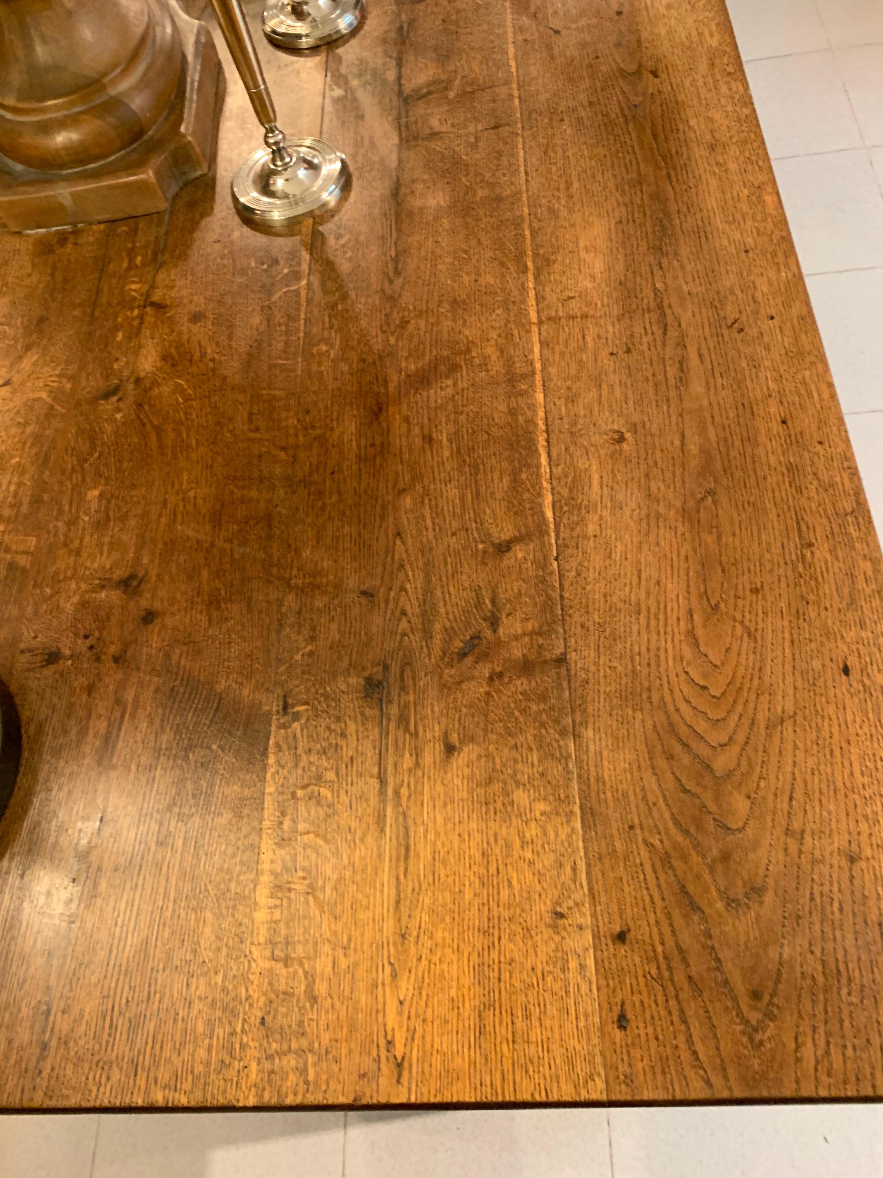 Early 19th Century Country  French Provincial Fruitwood Farm Table For Sale 9