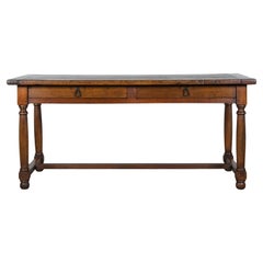 Early 19th Century Country French Provincial Oak Farmhouse Trestle Table