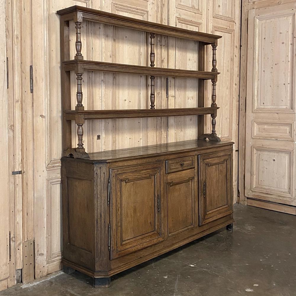 Hand-Crafted Early 19th Century Country French Rustic Vaisselier Buffet