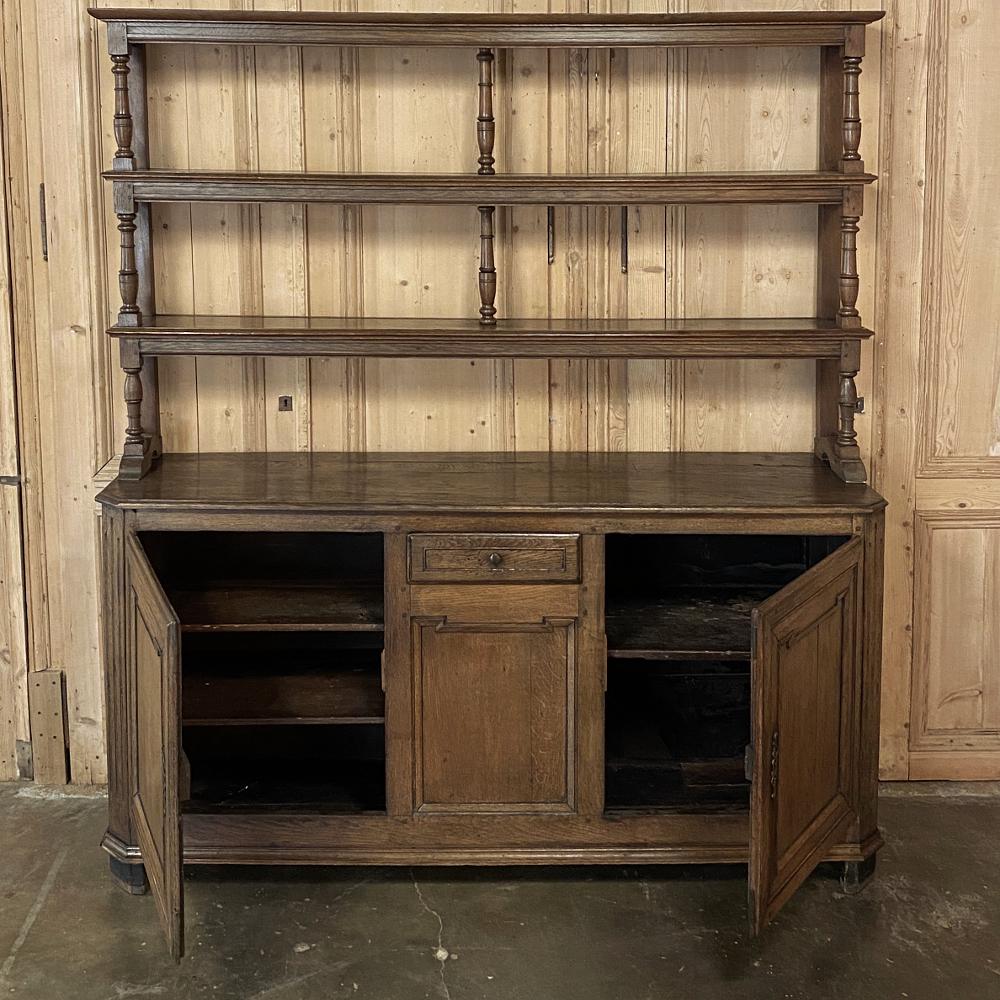 Oak Early 19th Century Country French Rustic Vaisselier Buffet