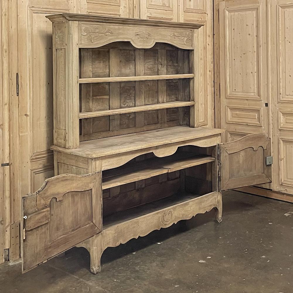 Early 19th Century Country French Vaisselier ~ Buffet in Stripped Oak 3