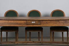Early 19th Century Country French Walnut Farmhouse Trestle Harvest Table