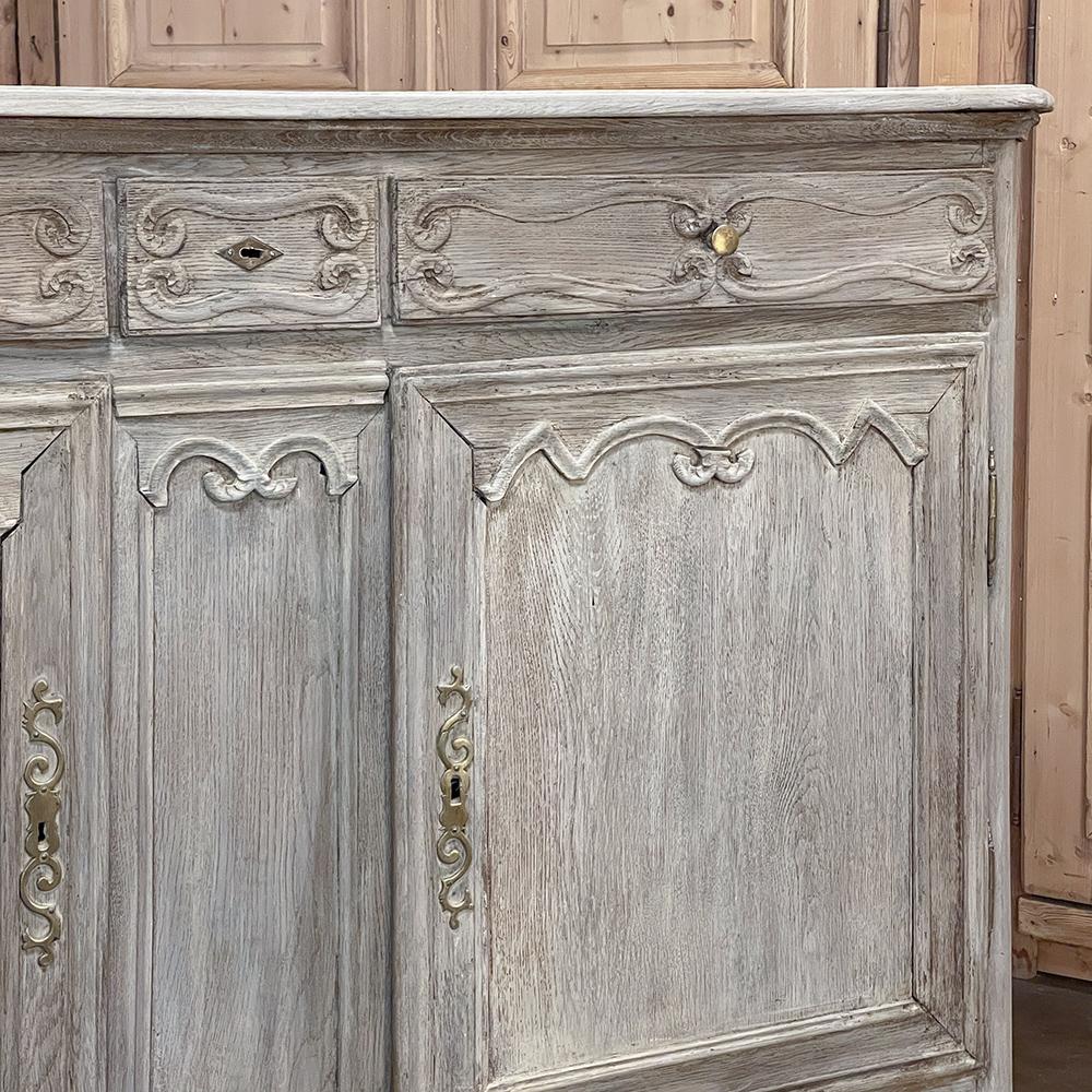 Early 19th Century Country French Whitewashed Buffet For Sale 7