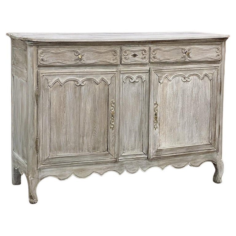 18th Century Country French Ceruse Whitewashed Buffet from Namur at 1stDibs