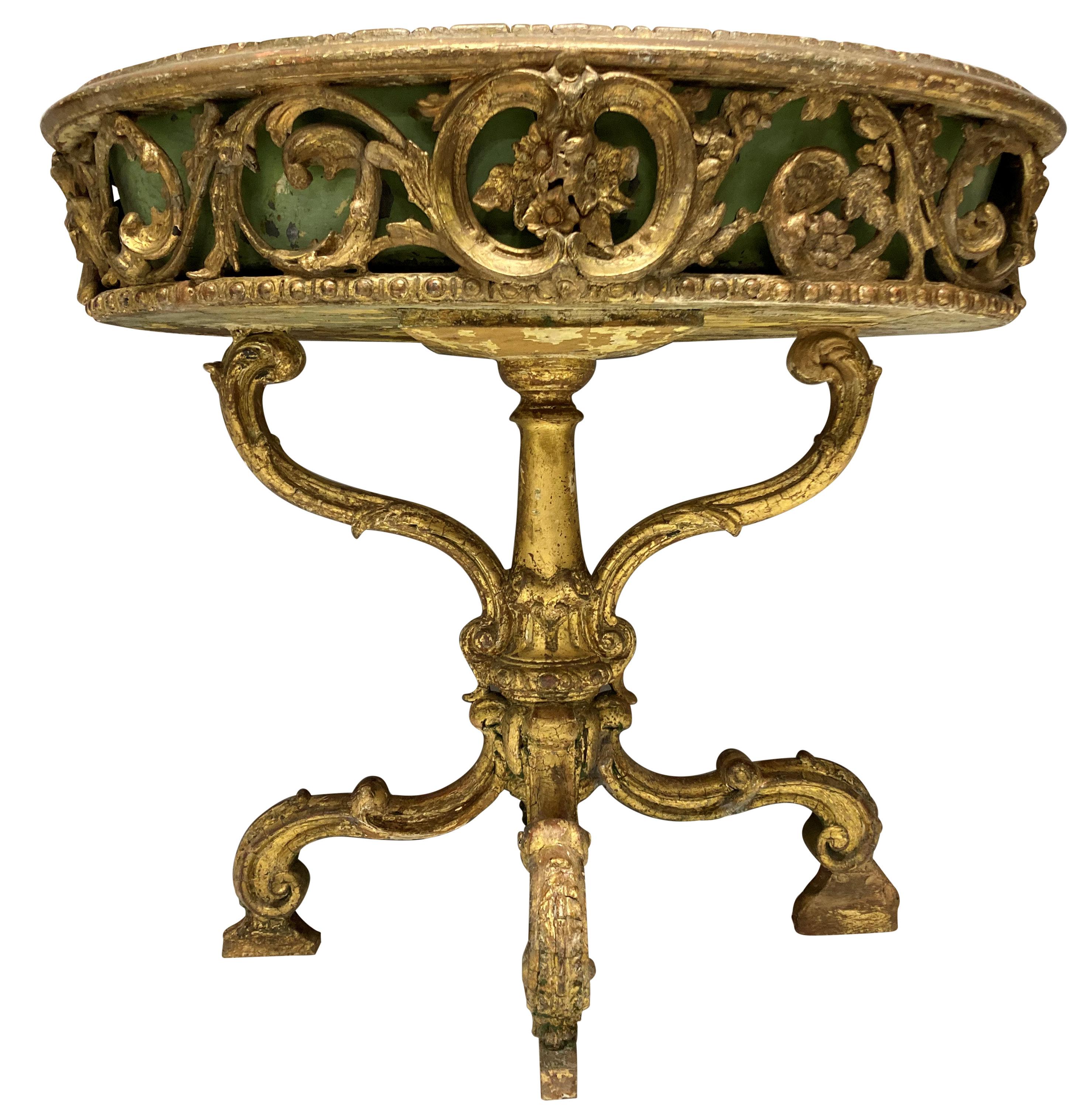 Landhaus-Jardiniere aus Giltwood aus dem frühen 19. (Vergoldetes Holz) im Angebot