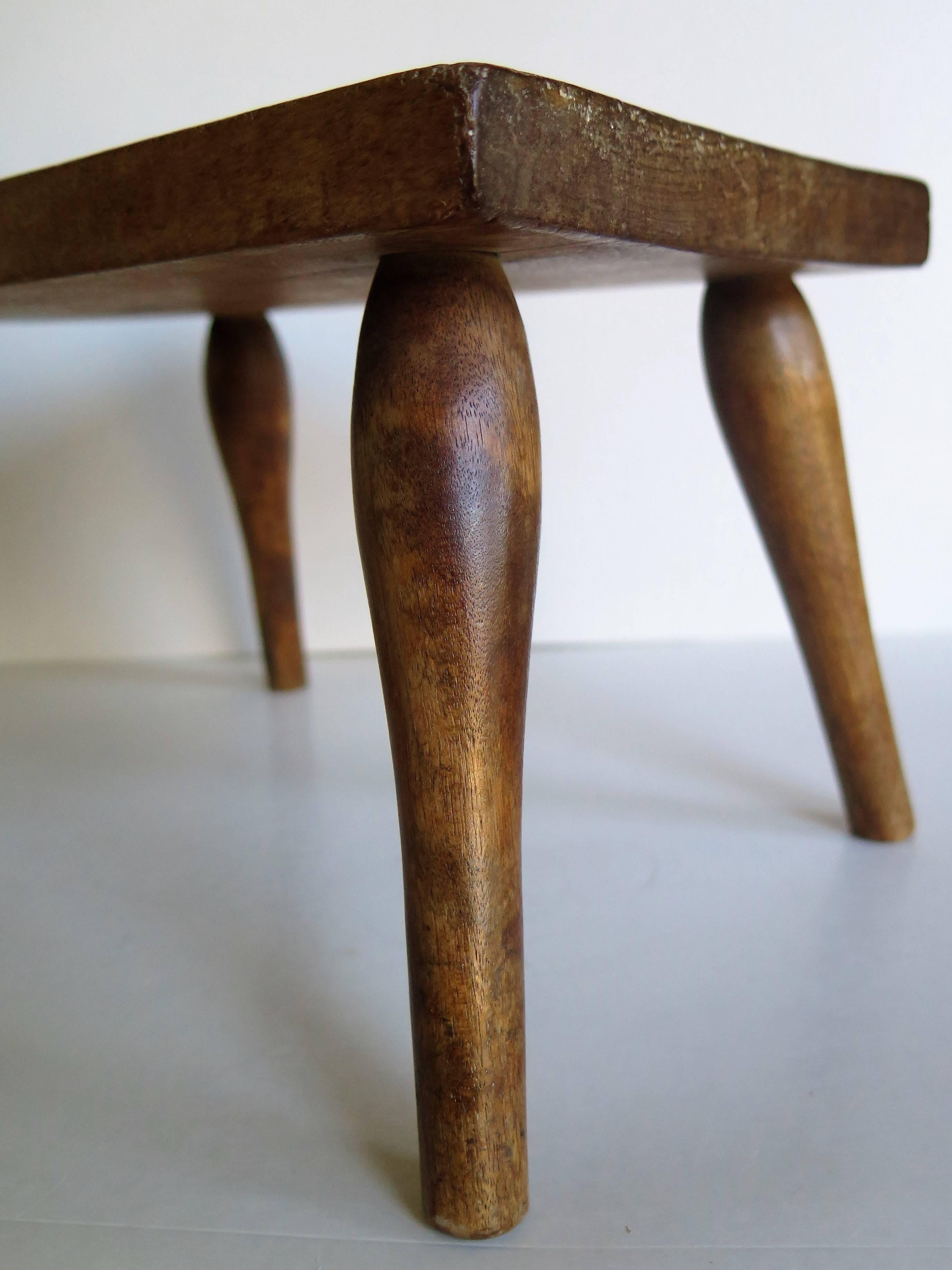Late Georgian Country Stool or Candle Stand Ash and Beech, English Ca 1820 2