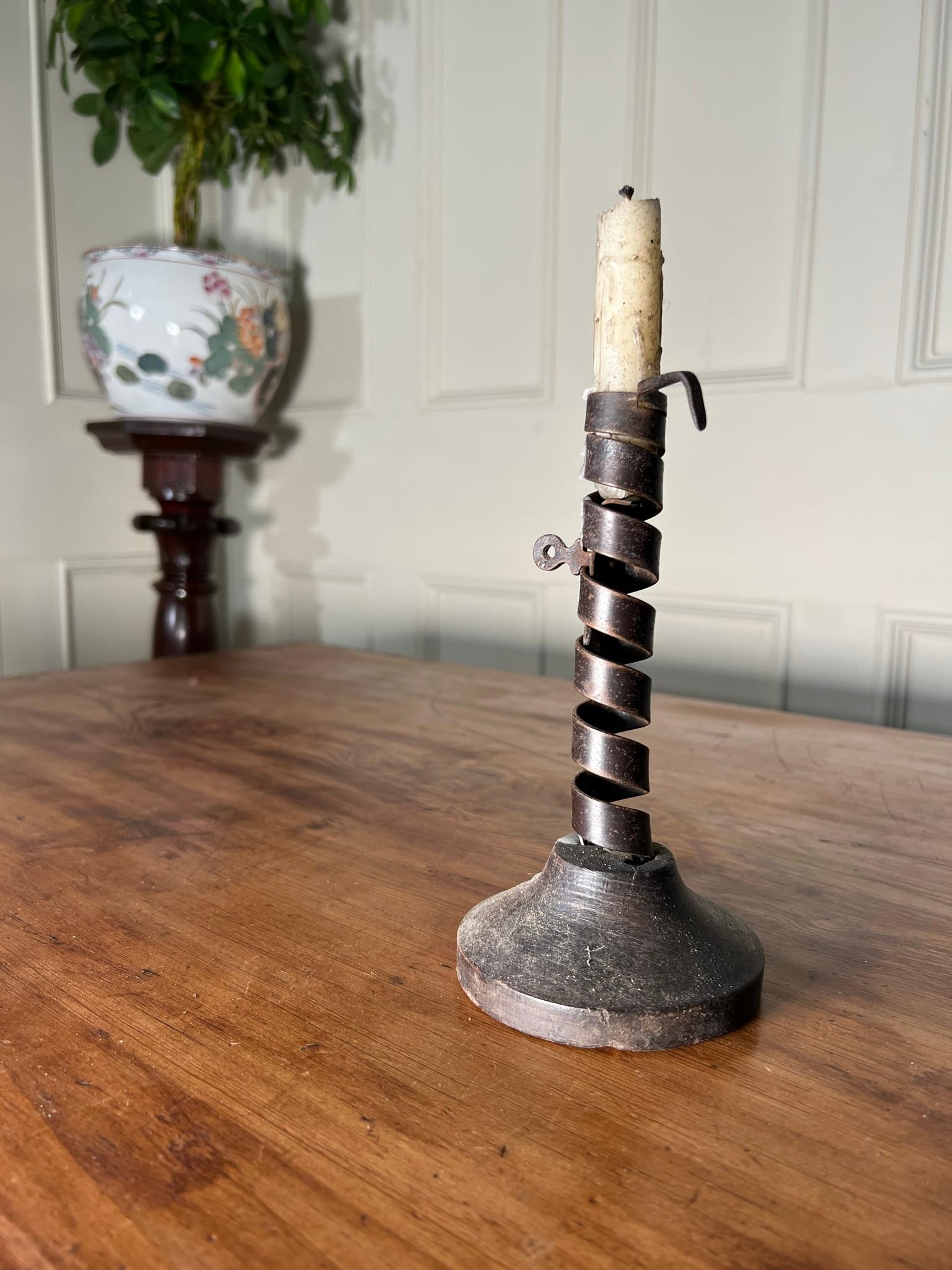 Early 19th Century Courting Candle Holder For Sale 1