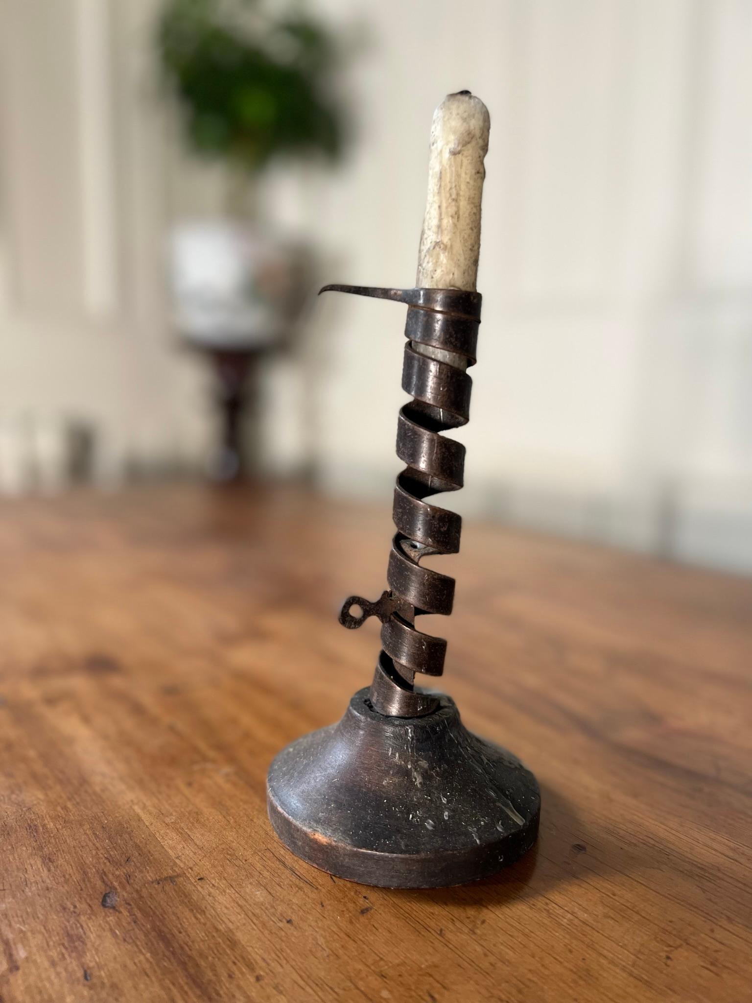 Early 19th Century Courting Candle Holder For Sale 2