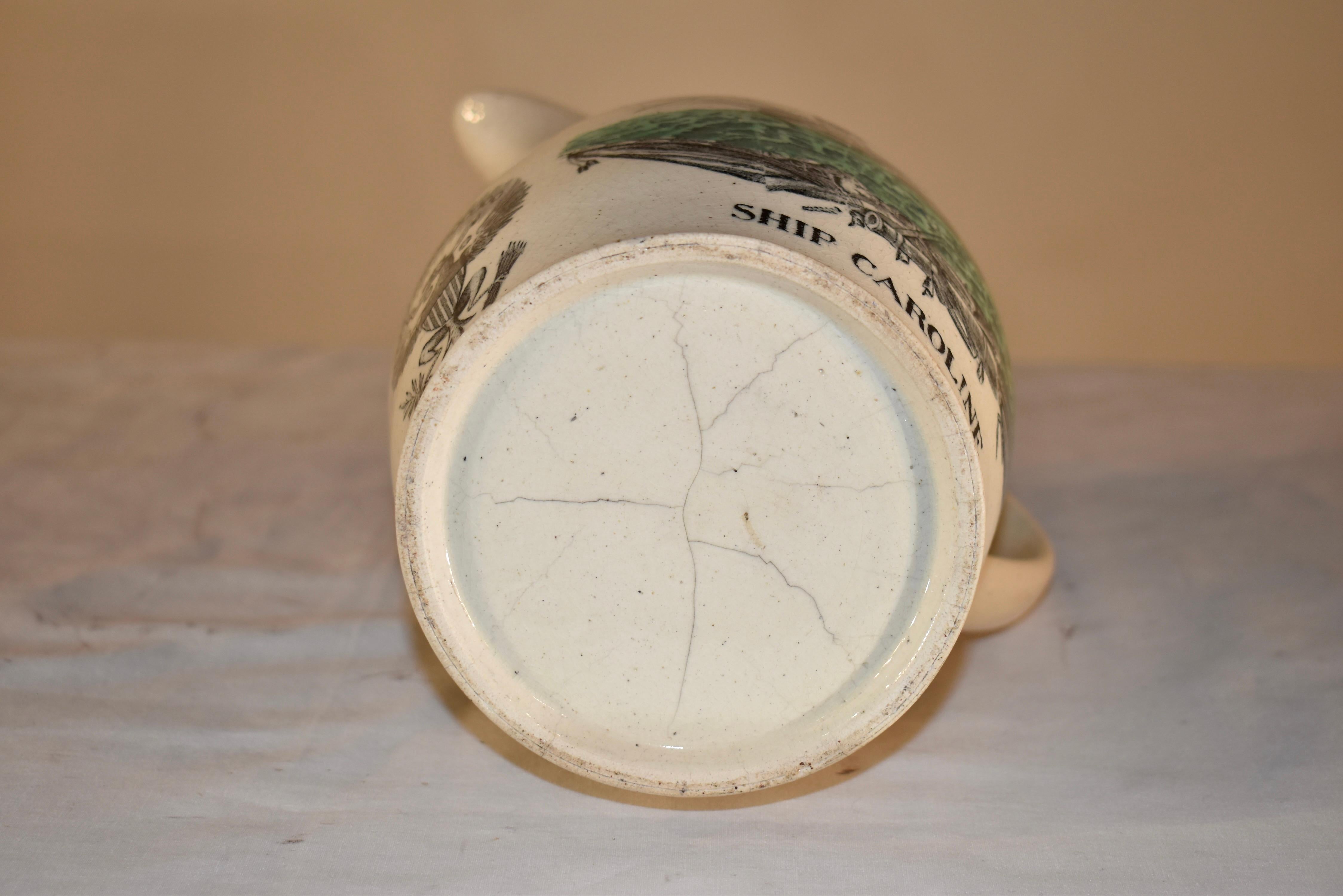 Pichet de Liverpool en Creamware du début du 19e siècle en vente 5