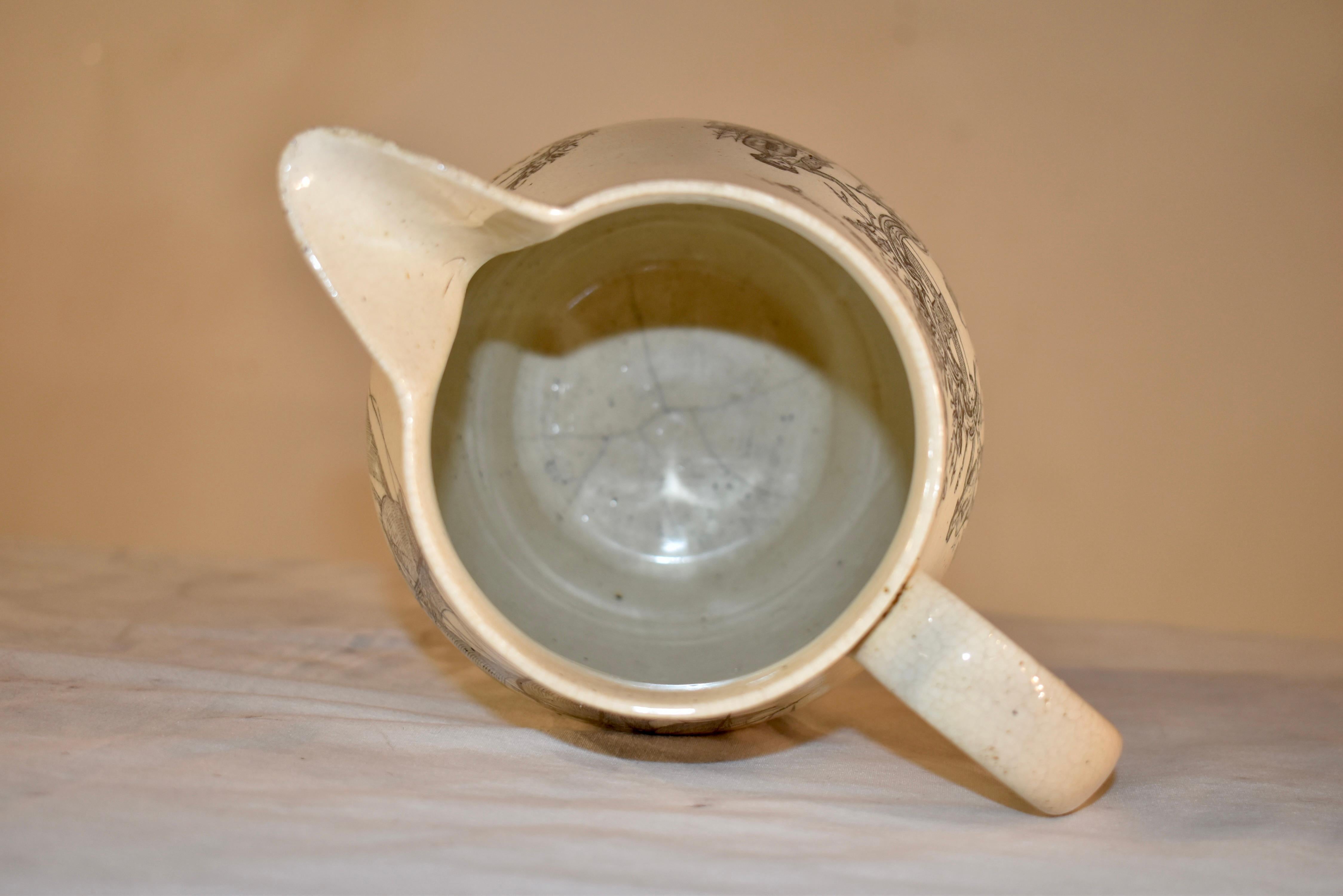 Pichet de Liverpool en Creamware du début du 19e siècle en vente 3