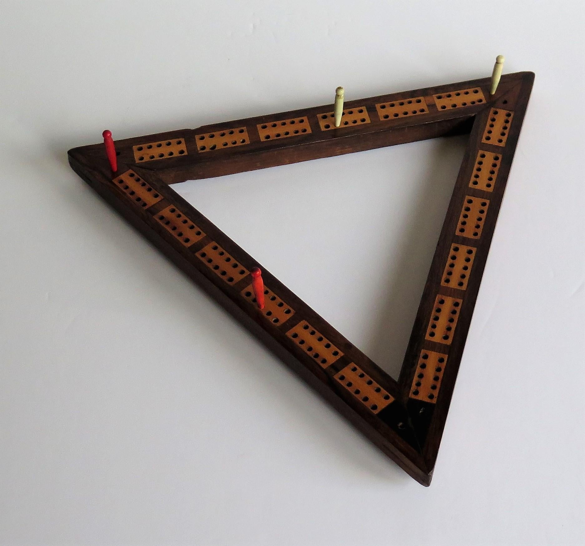 triangle cribbage board