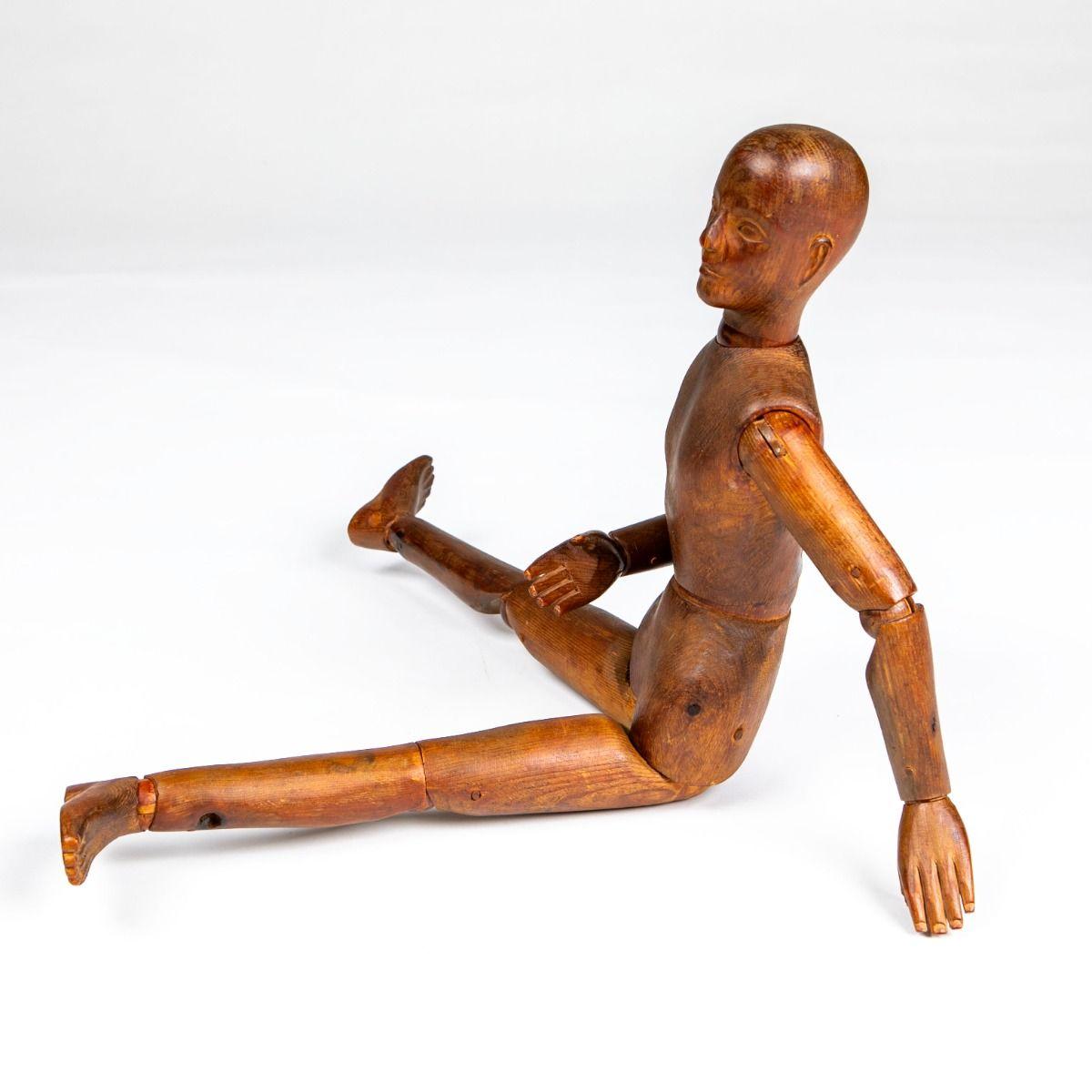 Folk Art Early 19th Century Danish Articulated Artist’s Mannequin For Sale