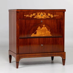 Early 19th Century Danish Empire Chest of Drawers with Marquetry, circa 1820