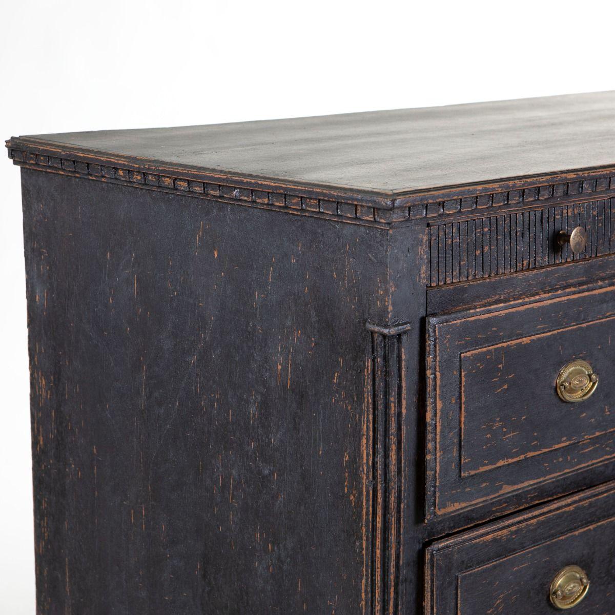 Early 19th Century Danish Gustavian Chest of Drawers, 1803 For Sale 1
