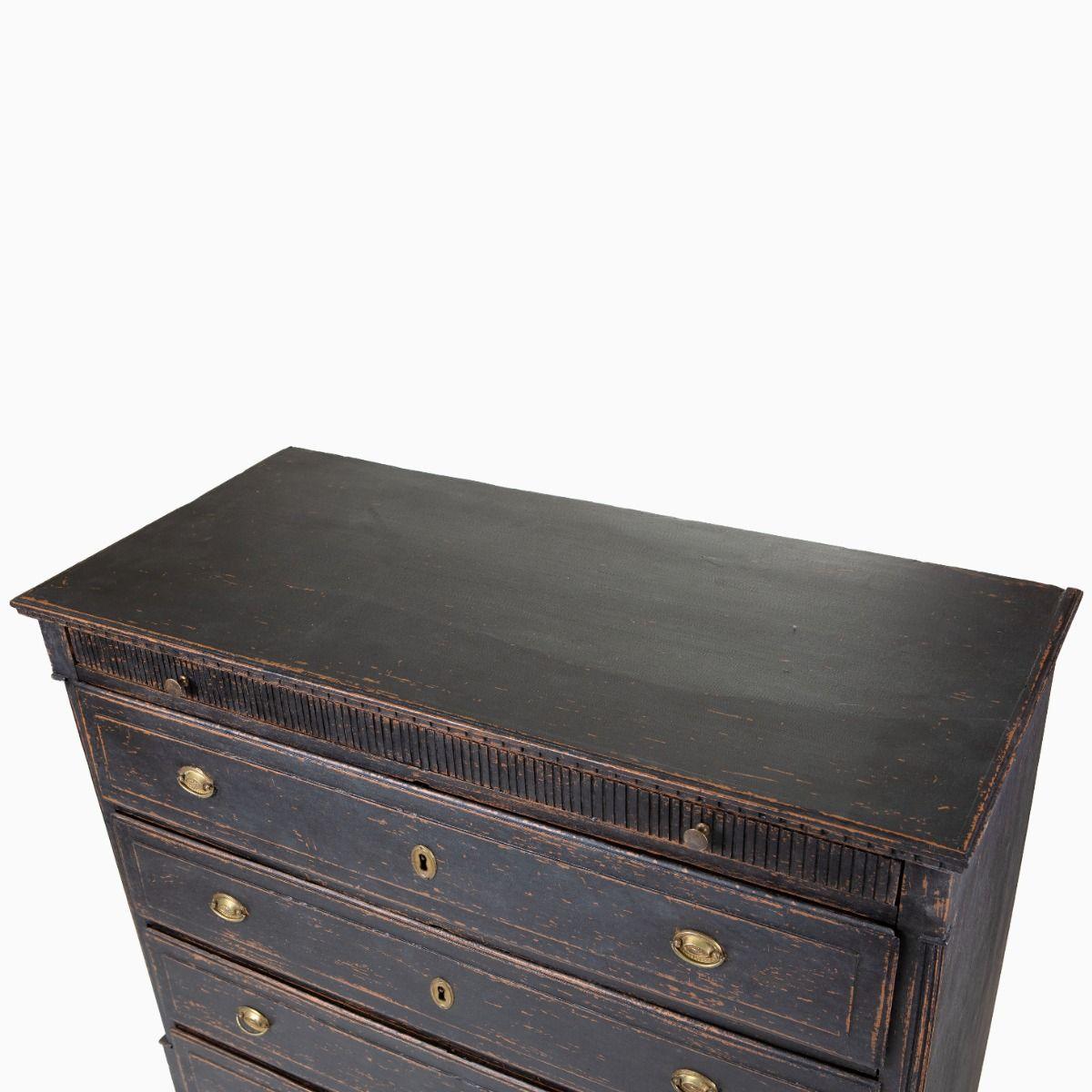 Early 19th Century Danish Gustavian Chest of Drawers, 1803 For Sale 2