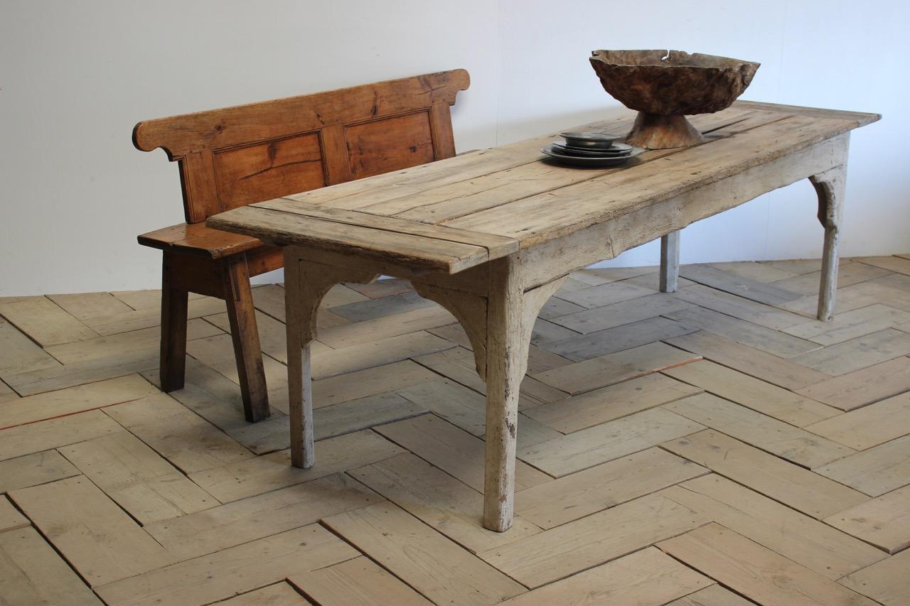 Early 19th Century Danish Hall Bench in Pine 3