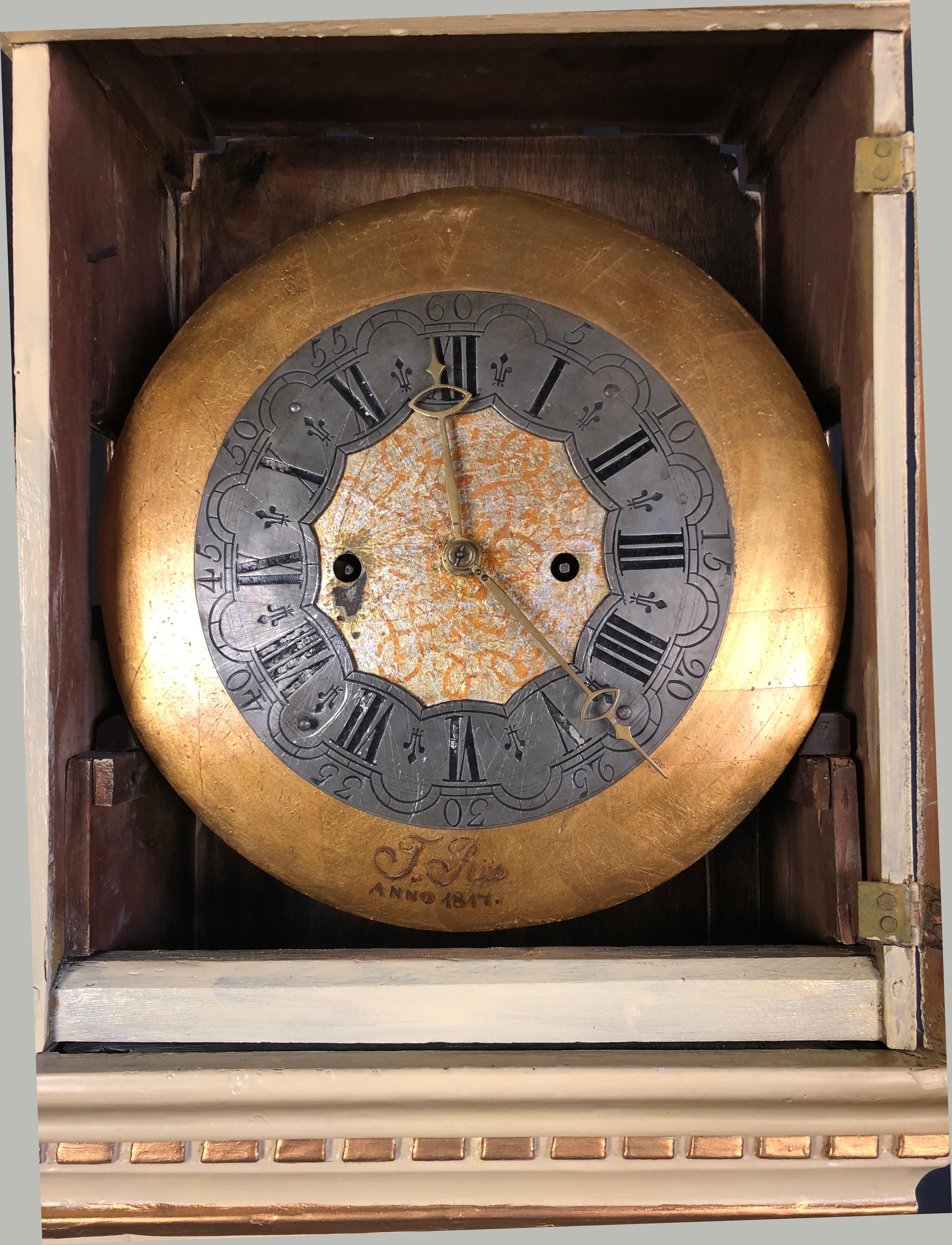 Early 19th Century Danish Long Case Clock by T Riis 1817 2