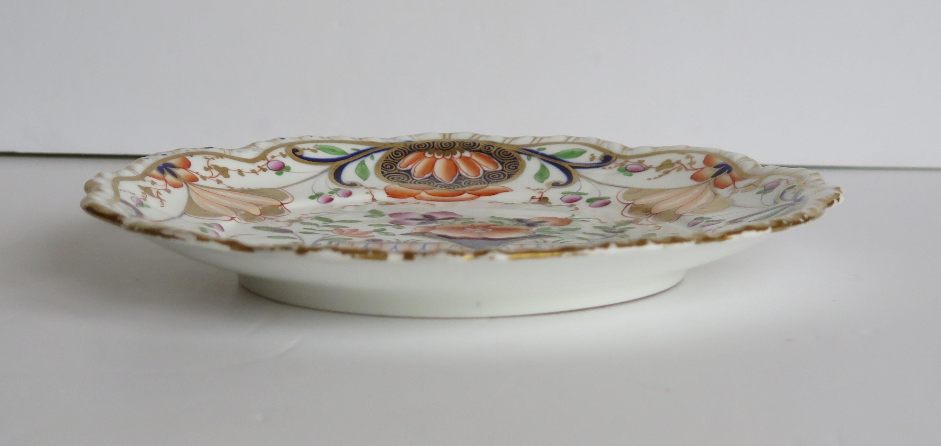 Early 19th Century Desert Dish Porcelain finely Hand Painted, Staffordshire, UK In Good Condition In Lincoln, Lincolnshire