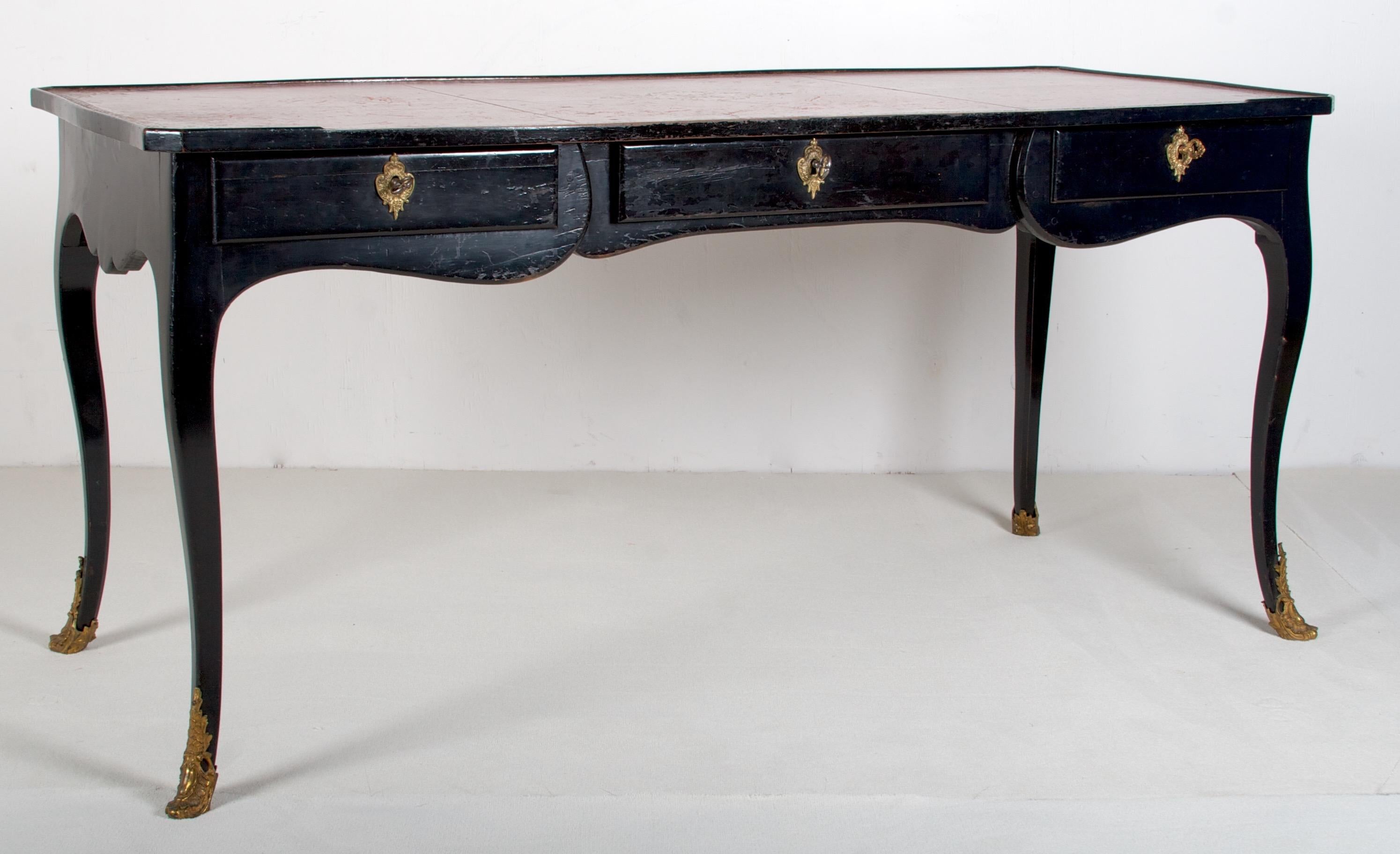 Régence Early 19th Century Desk/Bureau Plat D' Epoque Regence