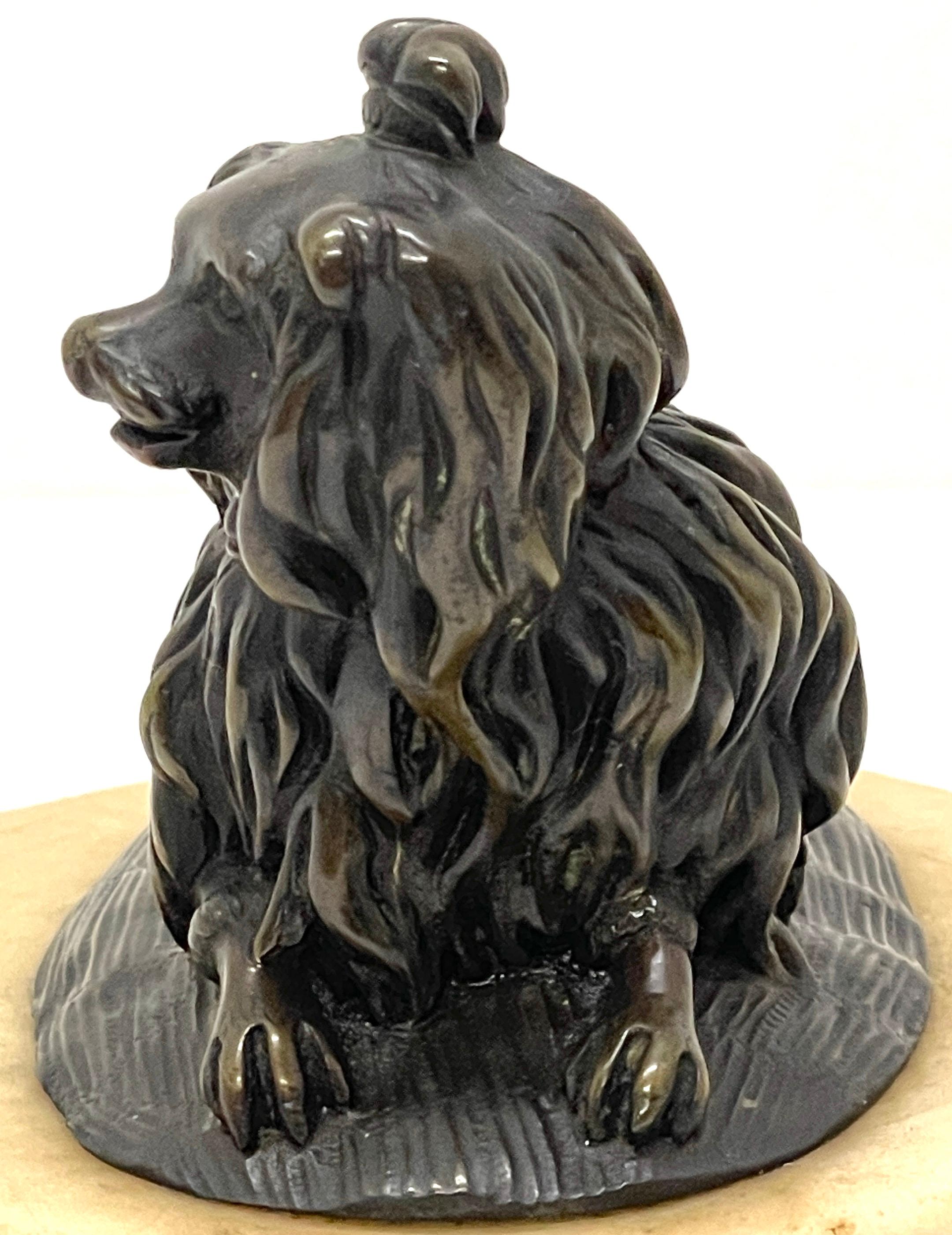 Early 19th Century Diminutive French Bronze of a Seated 'Coiffed' Poodle For Sale 4