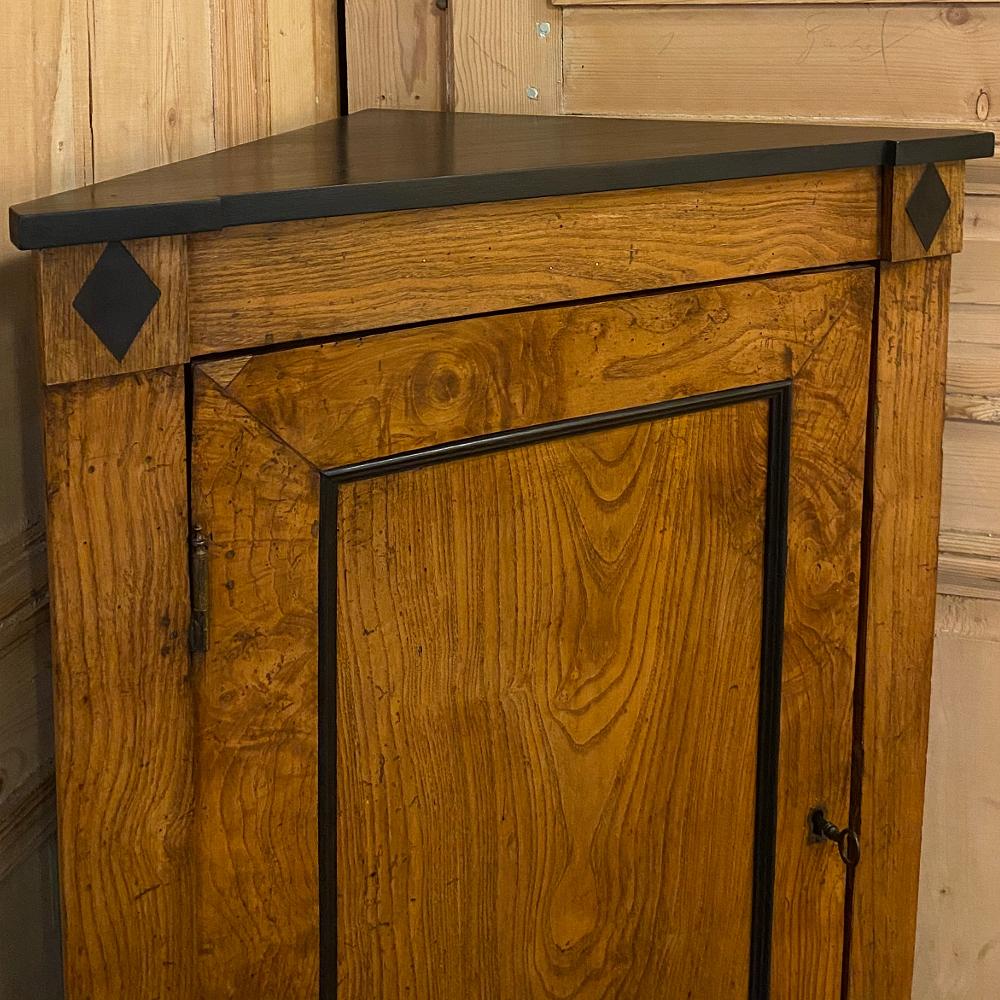 Early 19th Century Directoire Period Ebonized Corner Cabinet 2